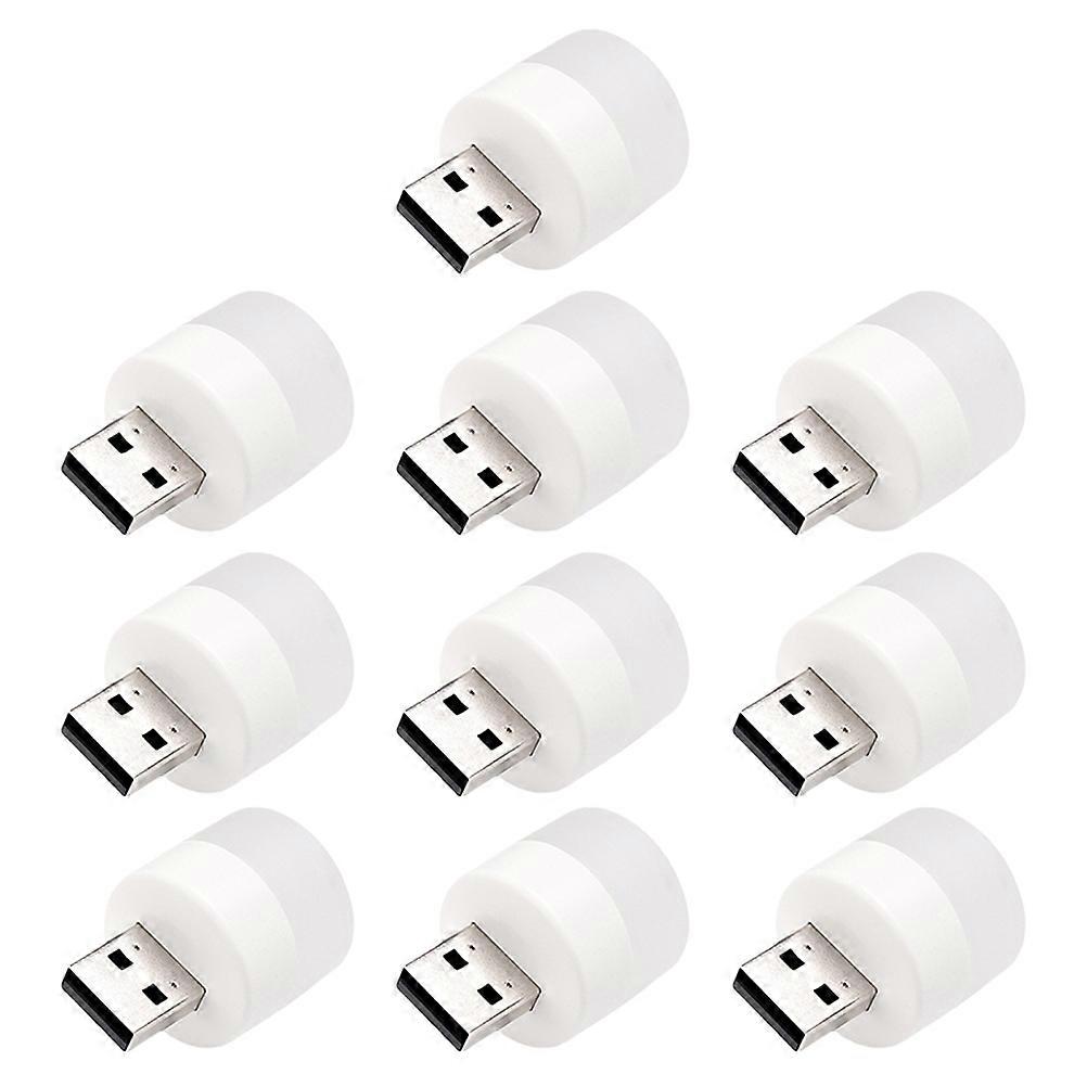 USB Light Mini Atmosphere Lamp for Home Use White PVC Material Low Power Consumption Bright Lighting