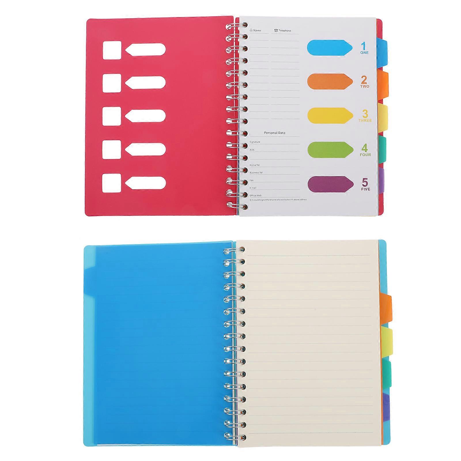 Multipurpose Manuscripts 2Pcs Creative Notebooks for Office Teaching Assorted Color Writing Schedule