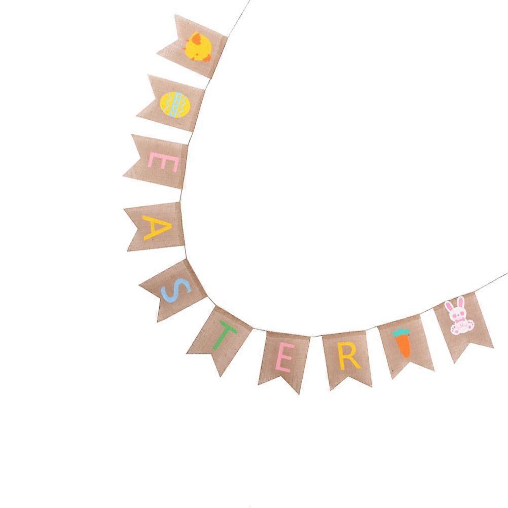 Easter Banner Assorted Color Linen for Decoration Create Fun Party Atmosphere 3.5ft