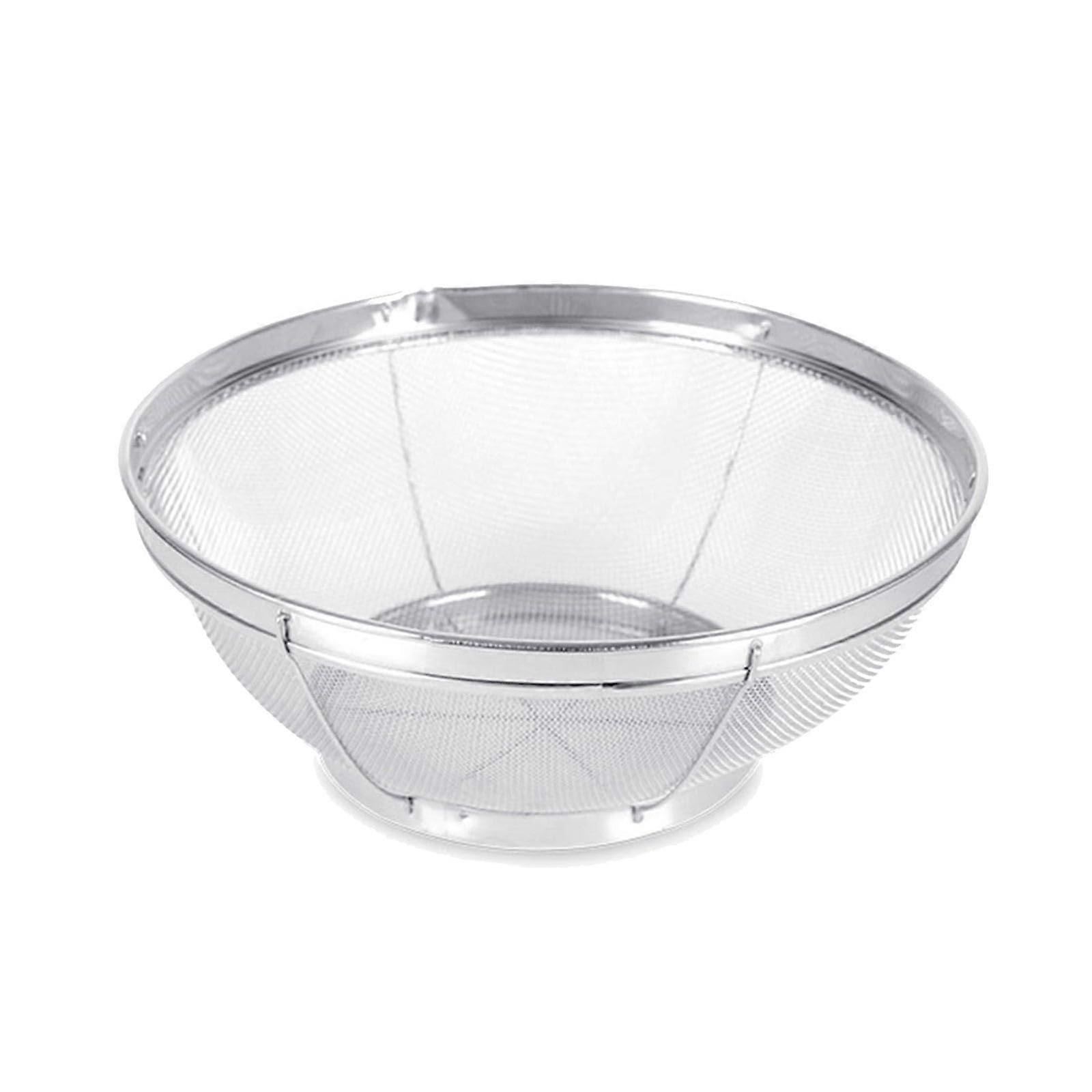 Stainless Steel Rice Sieve Bowl Fine Mesh Strainer Large Metal Colander For Yogurt Dehydrator compatible with Machine Trays (B, B) B B