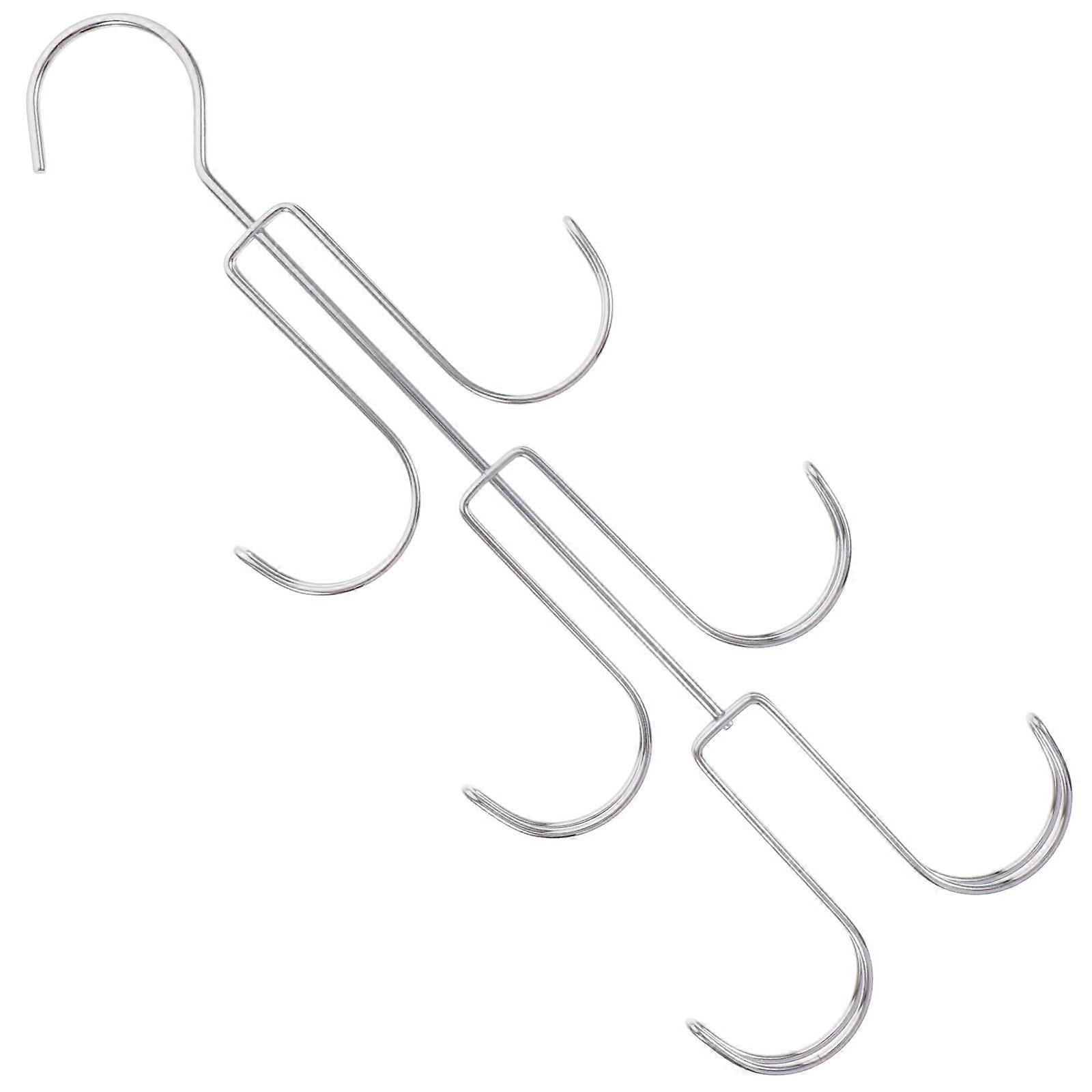 Cabide de bolsa multicamadas de ferro prateado para casa com forte capacidade de carga e função de rotação 6,3 polegadas