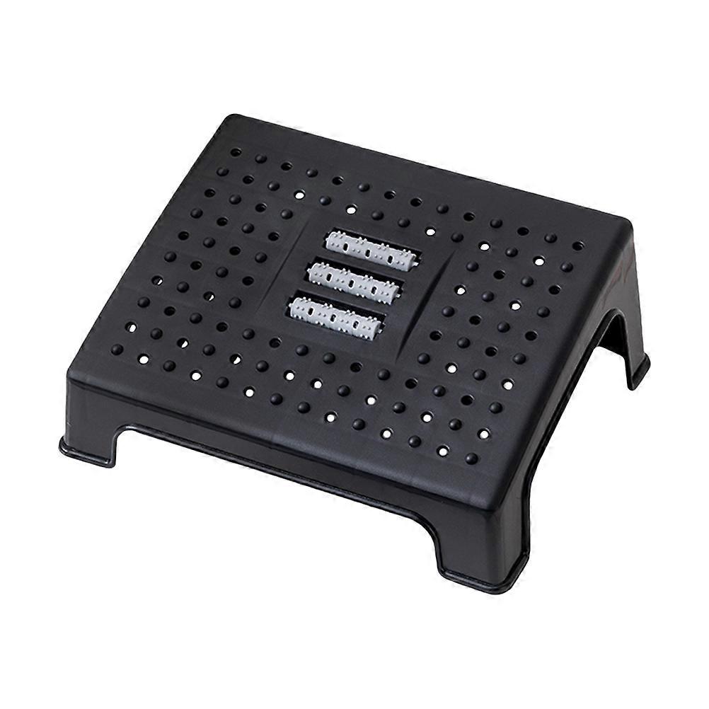 Simple Design Desk Foot Rest Multi-Purpose Black Massage Function 1Set