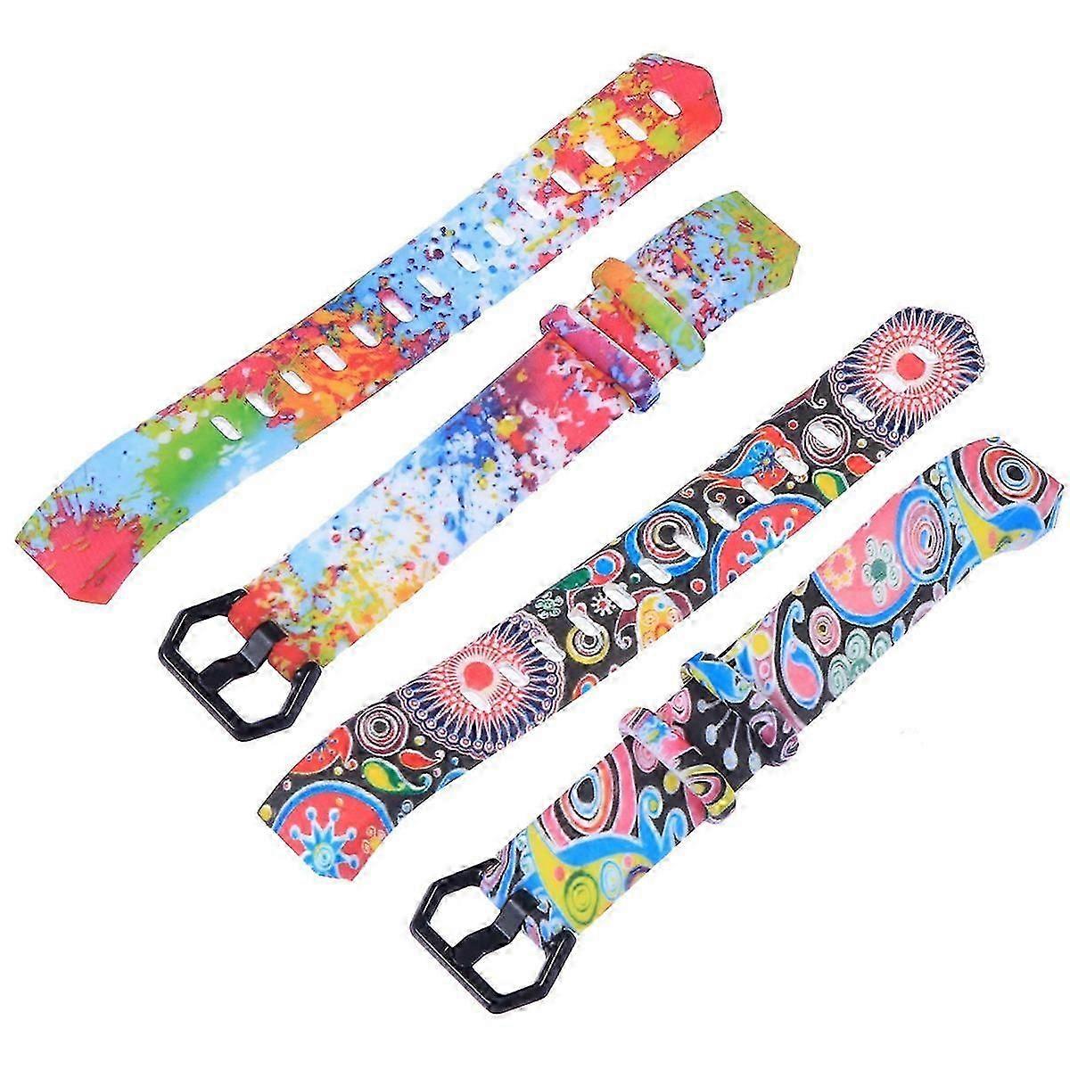 Replacement Watch Strap Creative Band Assorted Color 21x1.5cm TPU For Hr 2Pcs