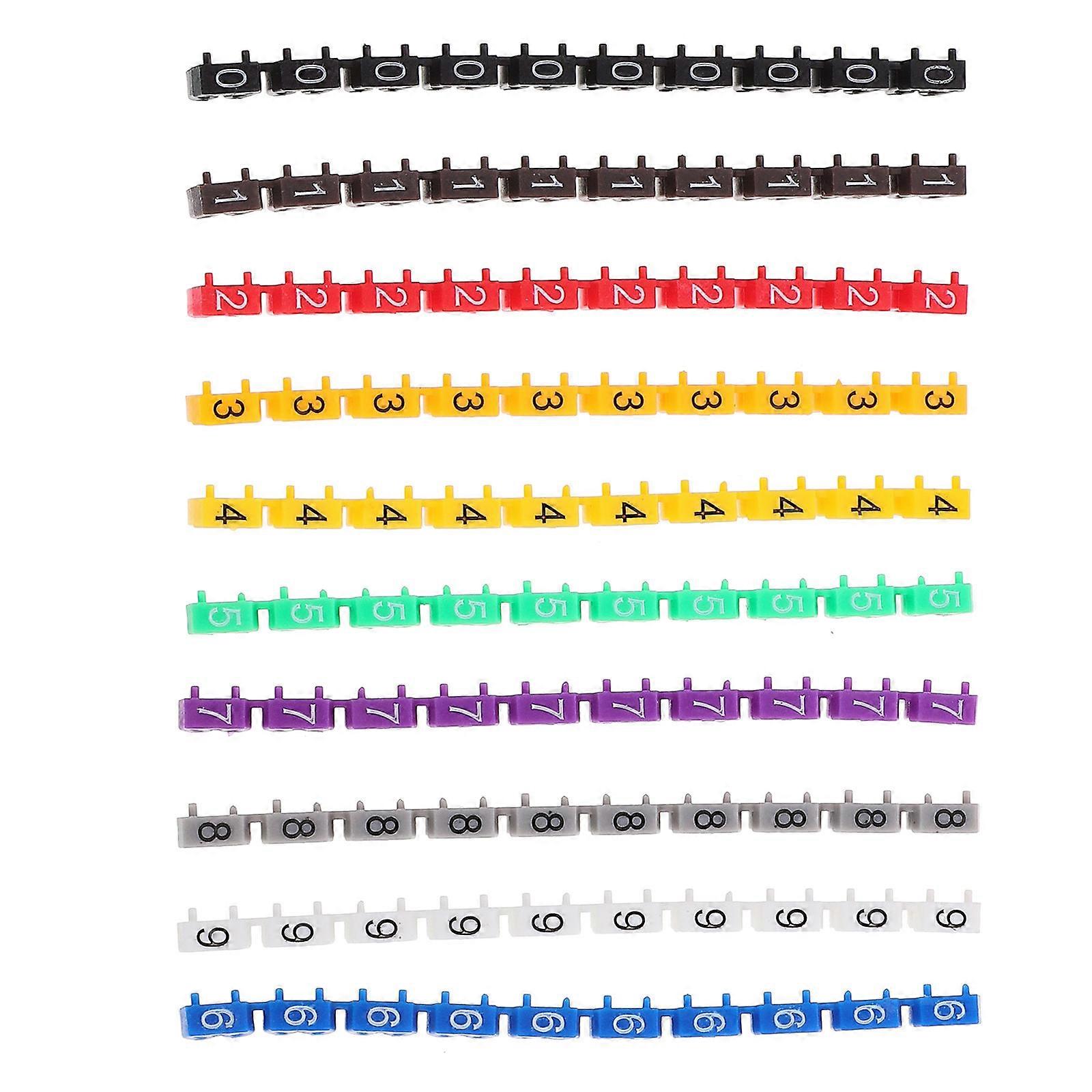 Clip on Wire Markers for Identify with Assorted Color Plastic Cable Labels 100pcs