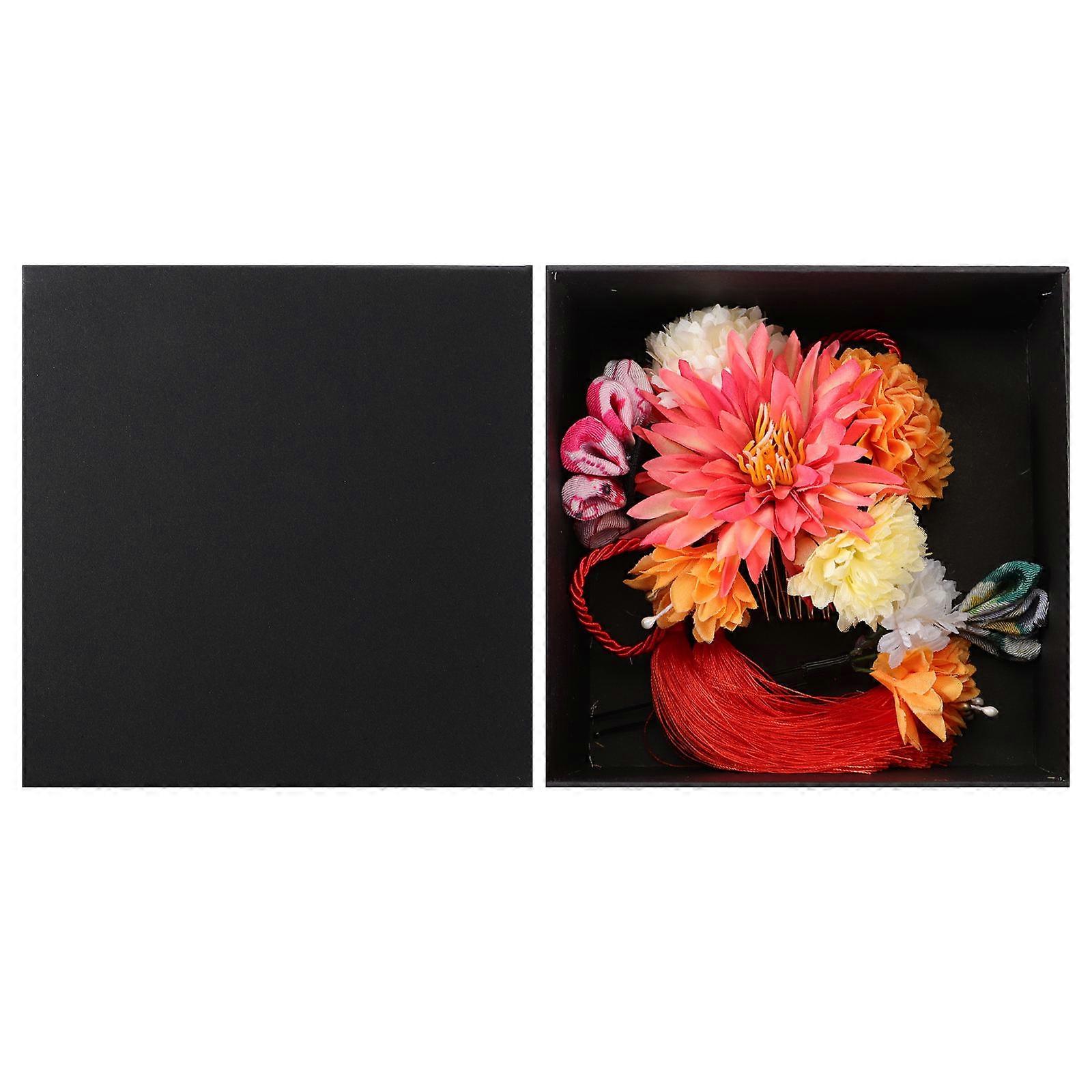 Elegant Flower Tassel Design Hair Combs Designed For Weddings In Japanese Style Suitable For Women 2Set