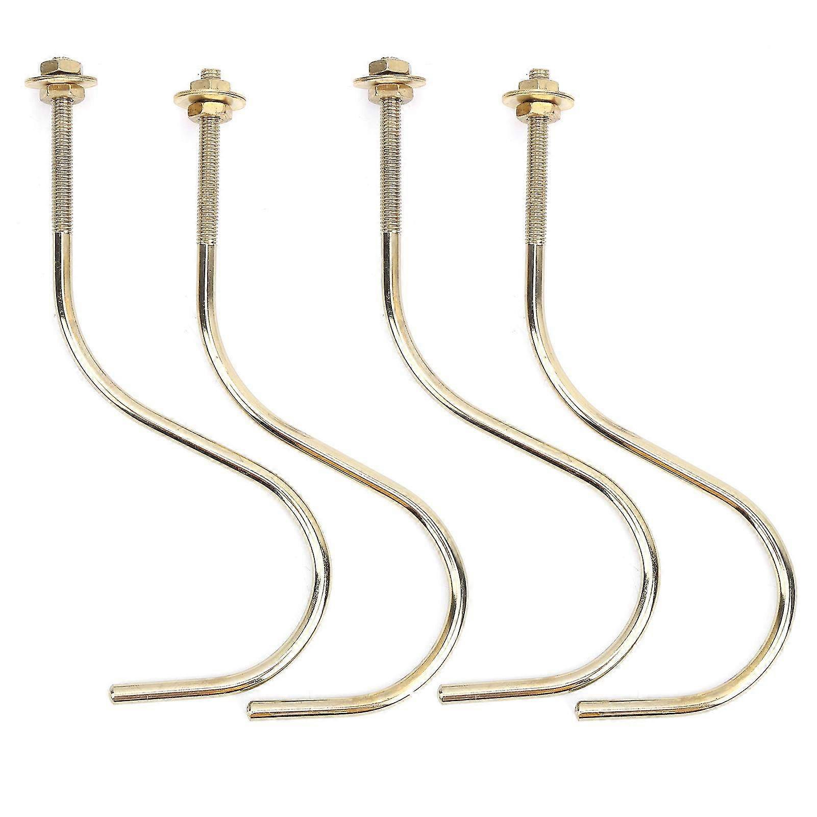 Set of 4 Copper Billiards Snooker Pool Table Edge Hook Cue Racks - Premium Cue Storage Solution for Billiards Supplies