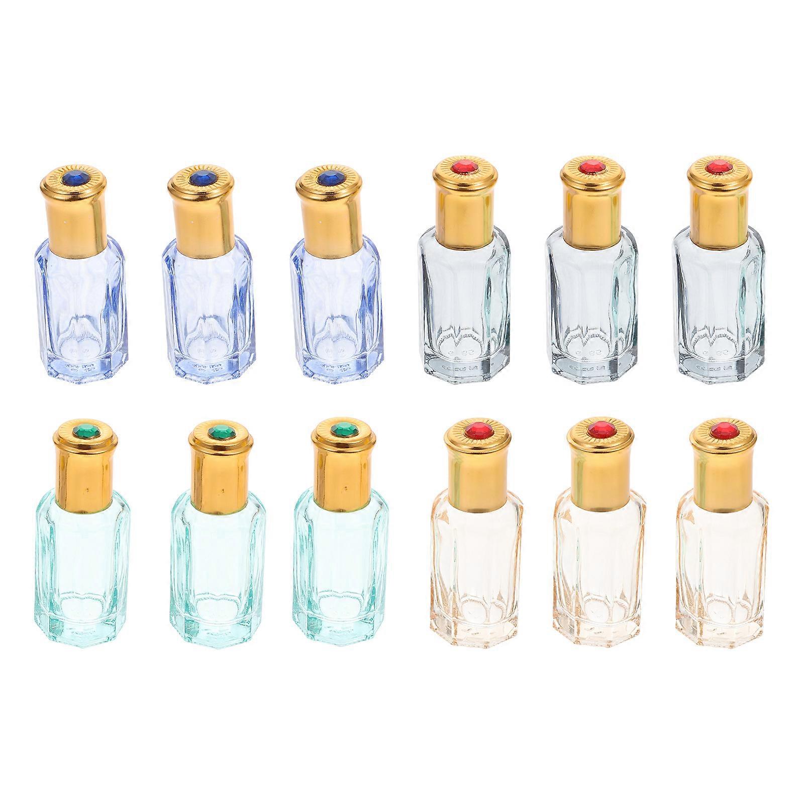 Essential Oil Roller Bottles 12Pack Assorted Color Travel Friendly Storage Holder Prevent Leakage Practical Design