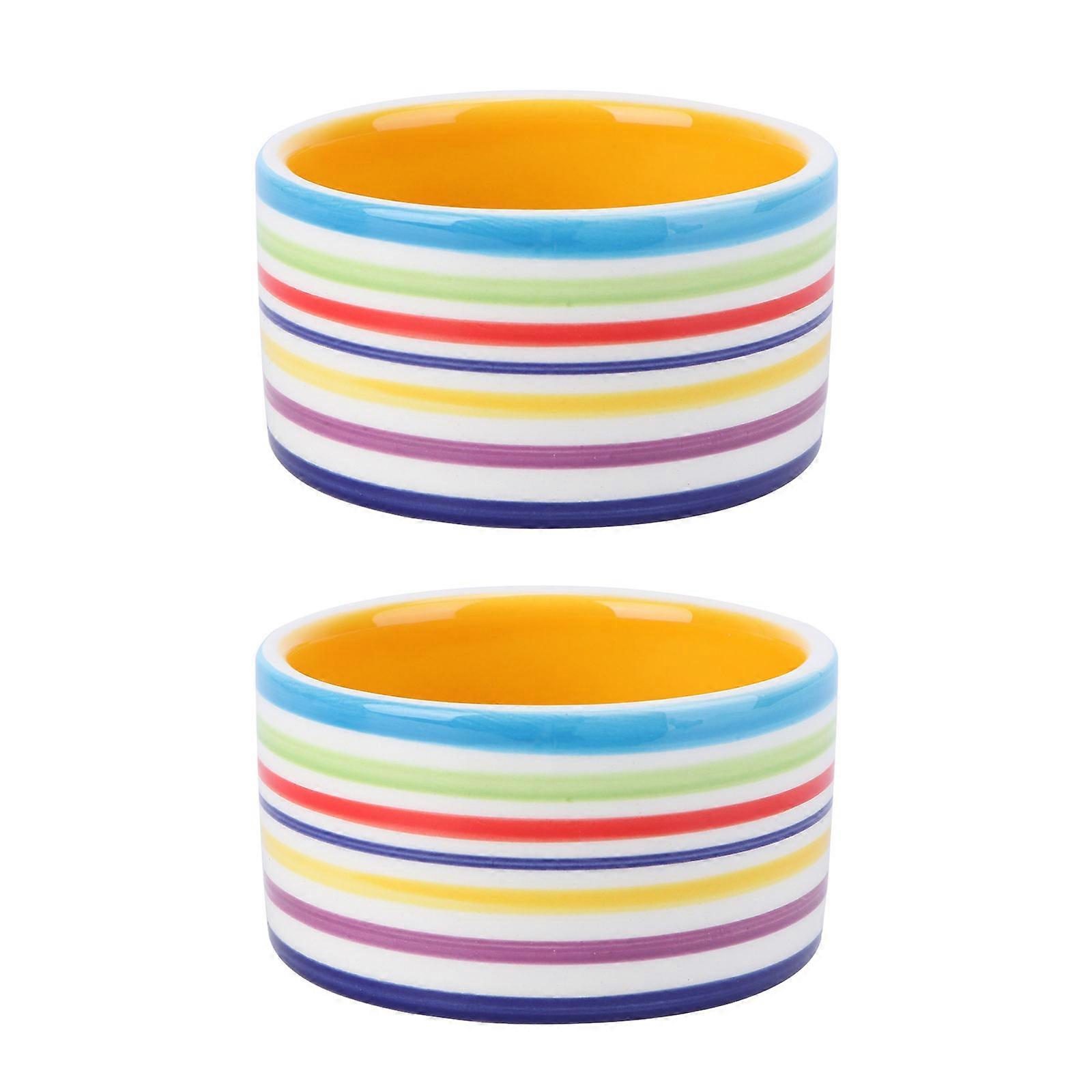 Assorted Color Pet Feeding Set Ceramic Food and Water Bowl for Hamster Gerbil Safe Durable 2pcs