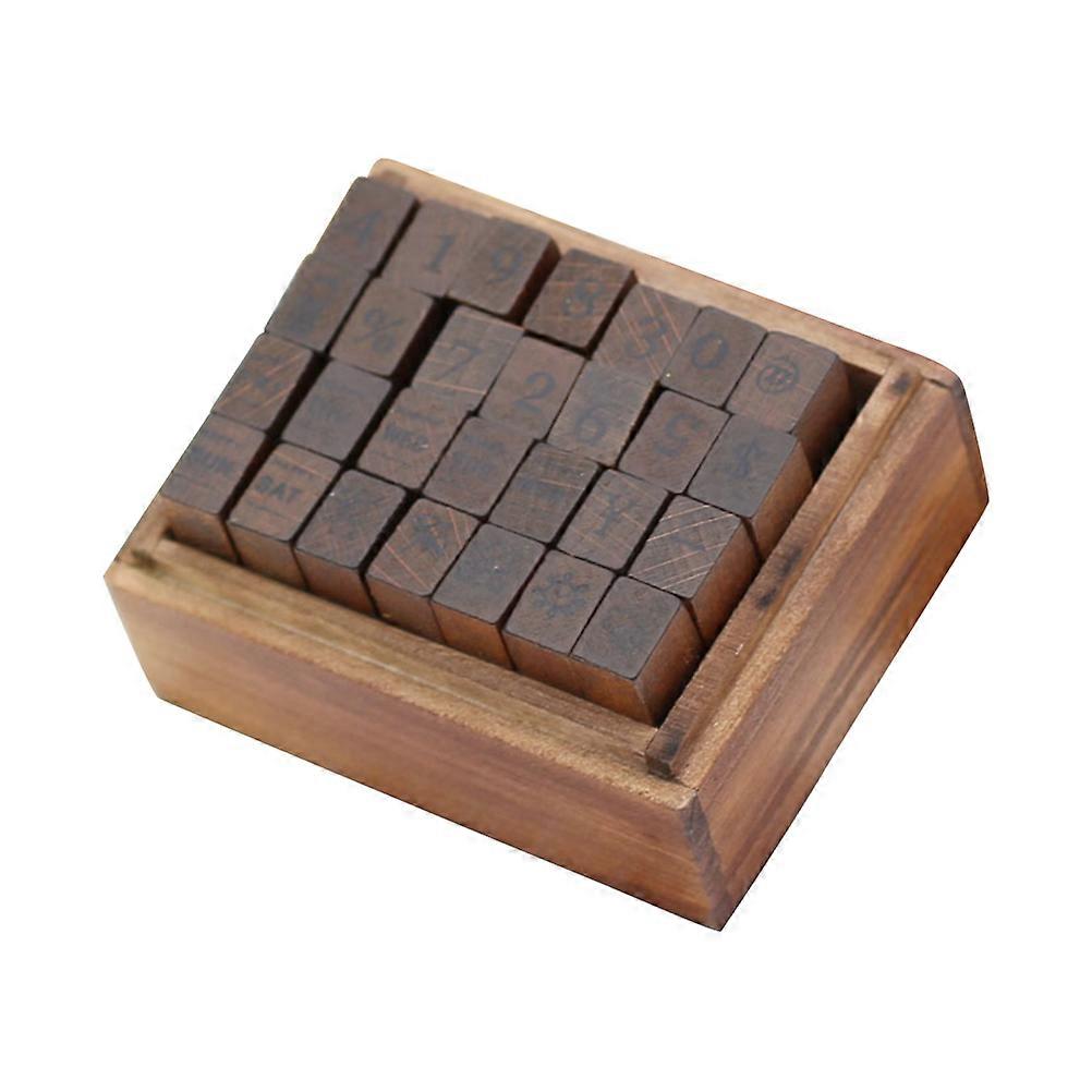 Light Brown Wooden Stamps for DIY Use Durable and Versatile Craft Supplies 1 Box