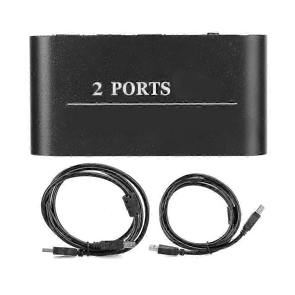 HDMI Switcher Small 2&#8209;in&#8209;1&#8209;Out 2&#8209;Port 4K Share for USB Keyboard / Mouse / Printer / Video SZRH A-YH
