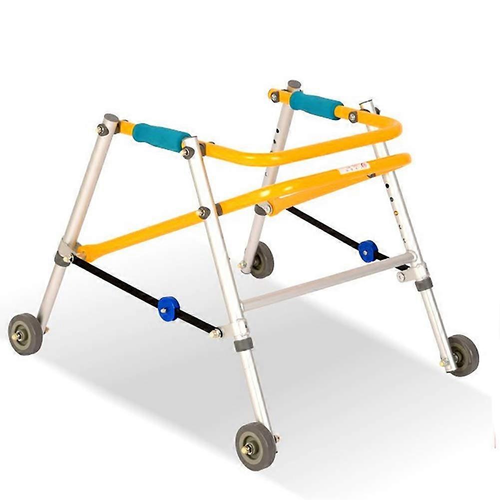 Rollator Portable Walker for Kids Cerebral Palsy Bone Fracture Lower Extremity Training Height Adjustable Folding Walker with Wheels