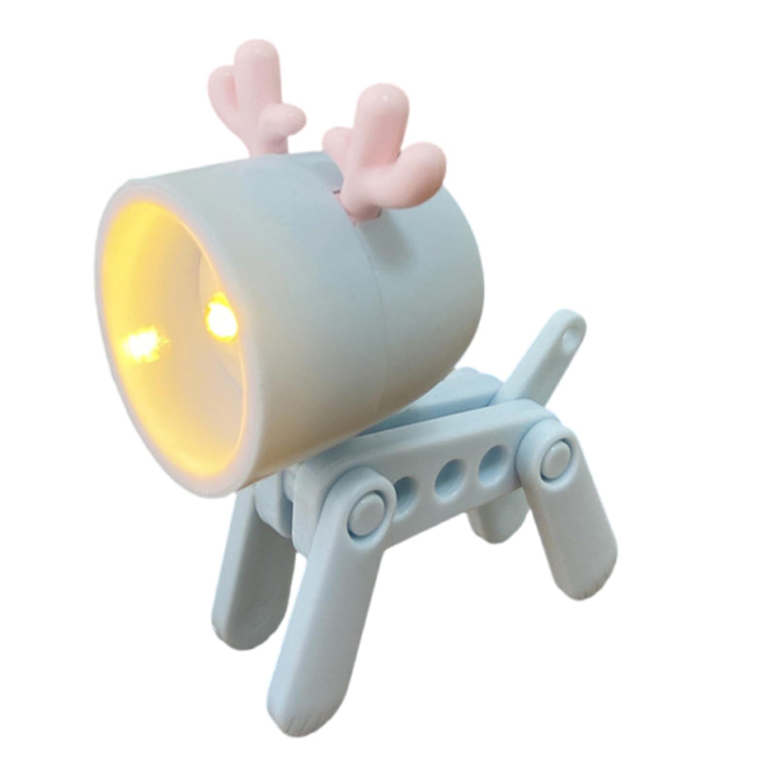 Portable LED Dog Desk Lamp With Movable Arms Easy On The Eyes Bedside Reading Light For Office Pet Lamp