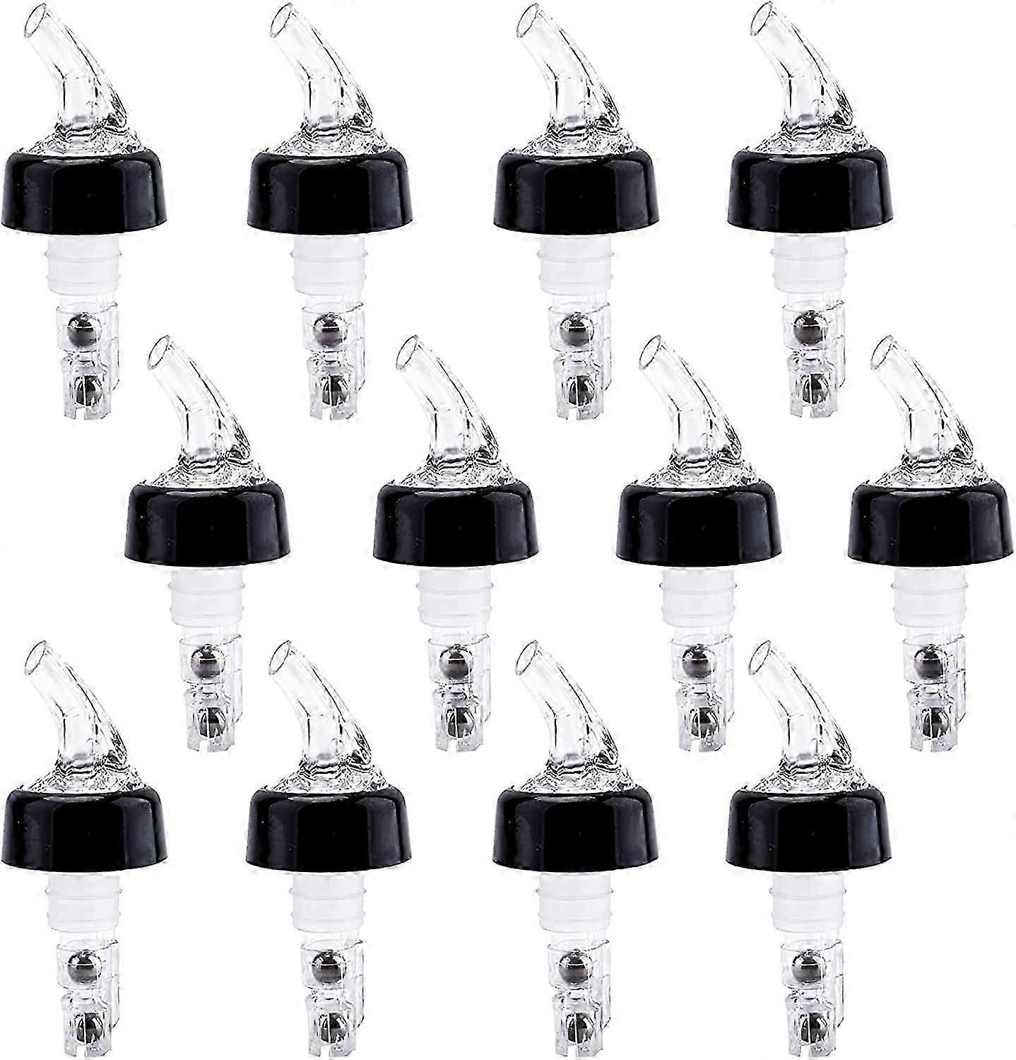 12 Pack Automatic Measured Bottle Pourer, 1 OZ  White