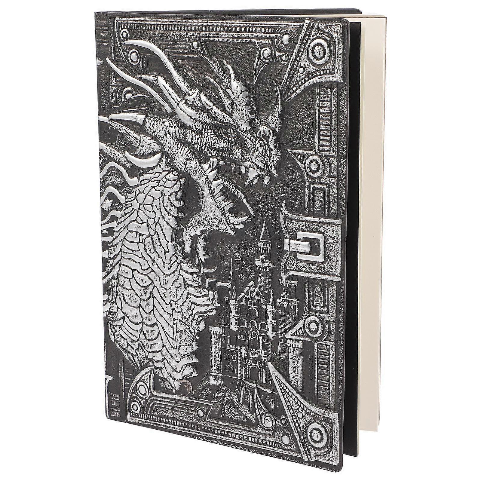 Work Notebook Writing Book Notepad Embossment Scrapbook Faux 21x14.5cm Daily Writing Students 1Set