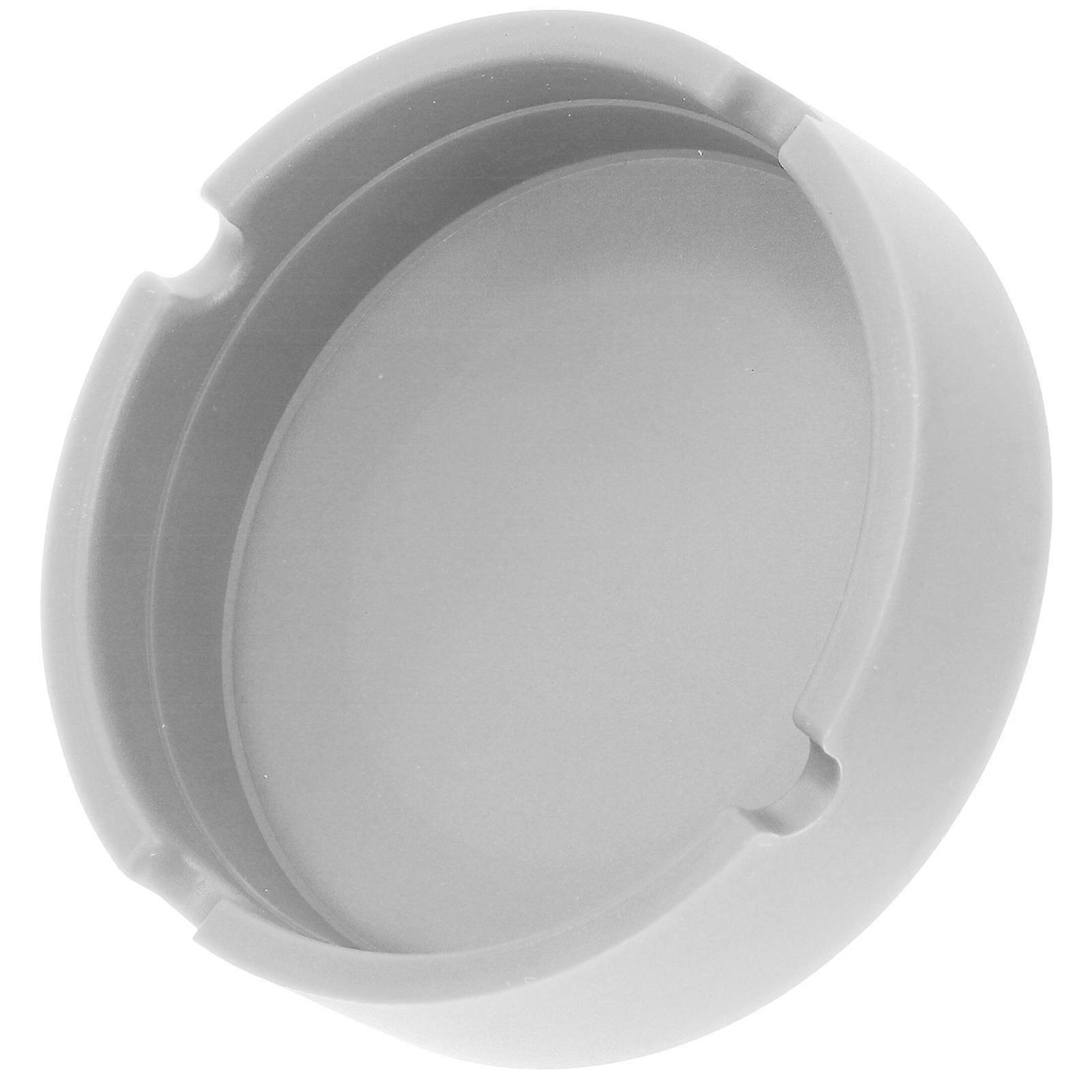 Reusable Silicone Coaster with Anti Slip Texture for Car Use Dark Grey 7.8 Inches Diameter