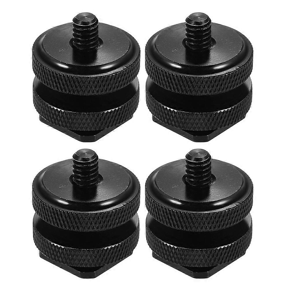 Camera Tripod Screw Adapter for Camera Use 4Pcs Black Aluminum Alloy