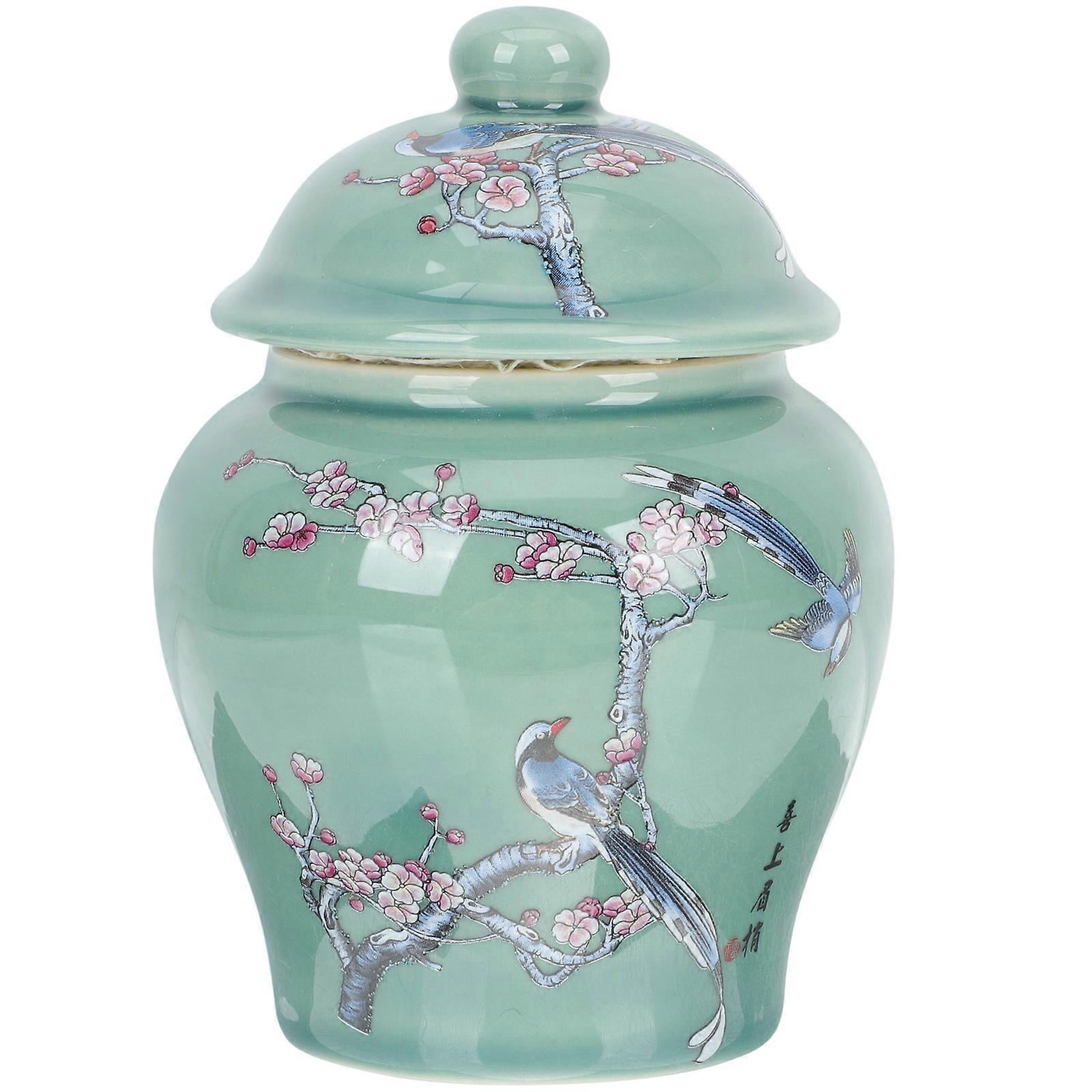 Retro Tea Canister With Round Lid For Home Kitchen Prevents Dampness In 350ml Capacity 1Set