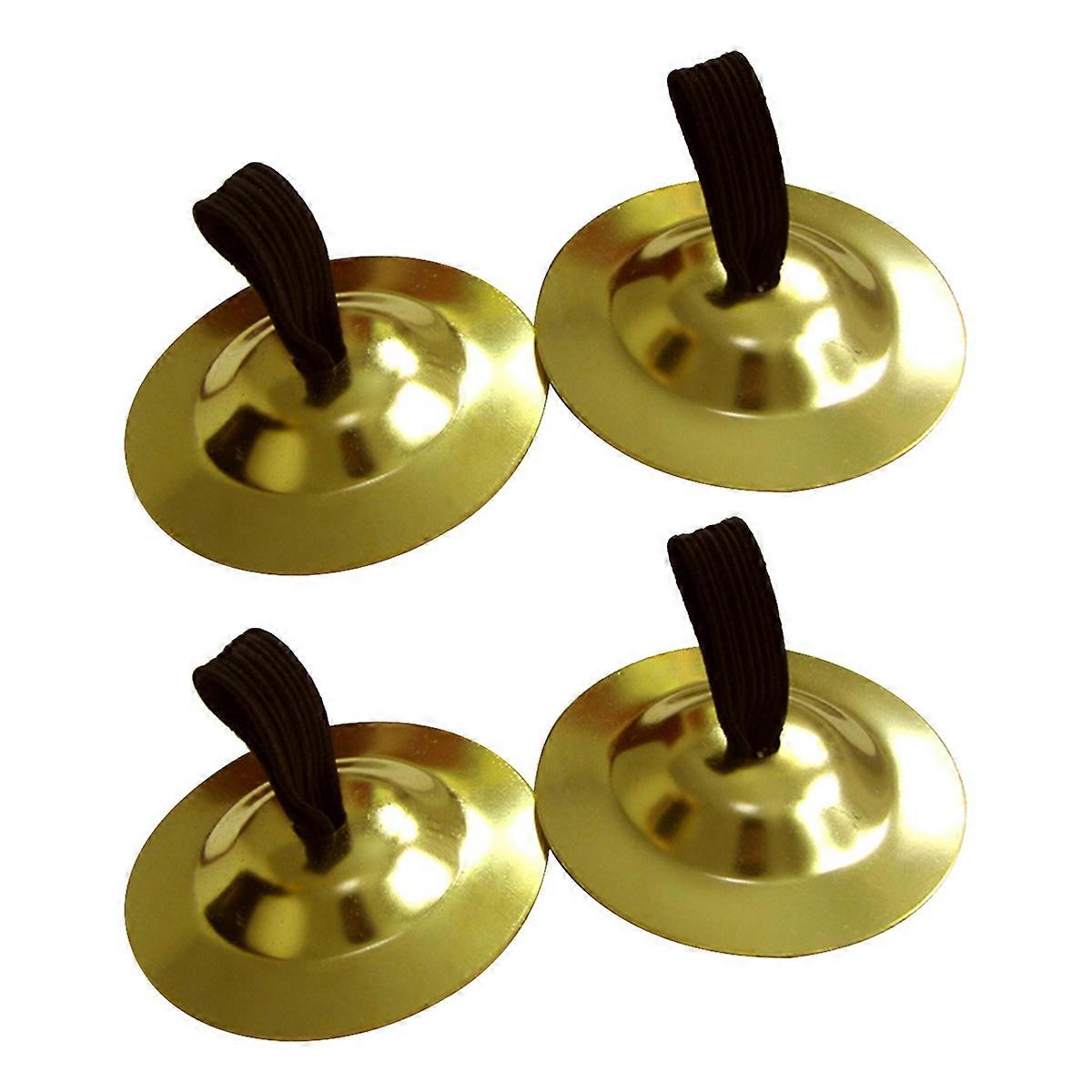 2 Pairs Mini Finger Cymbals for Belly Dance & Music Education – Durable Percussion Instruments for Dance Parties & Musical Skill Development