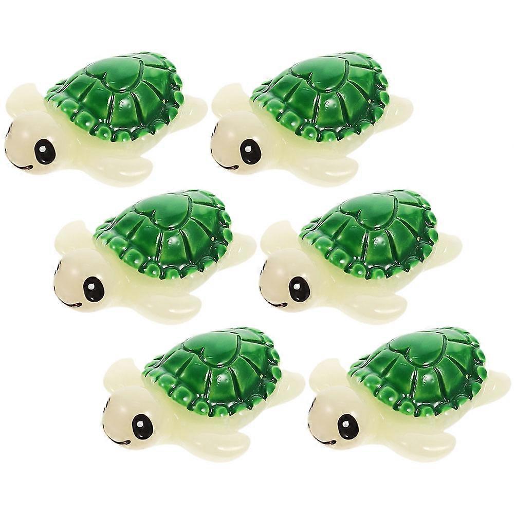 6pcs Mini Turtle Figures, Adorable Synthetic Tortoise Models for Desktop, Garden & Bonsai Decoration, Ideal for Mini Gardening Enthusiasts