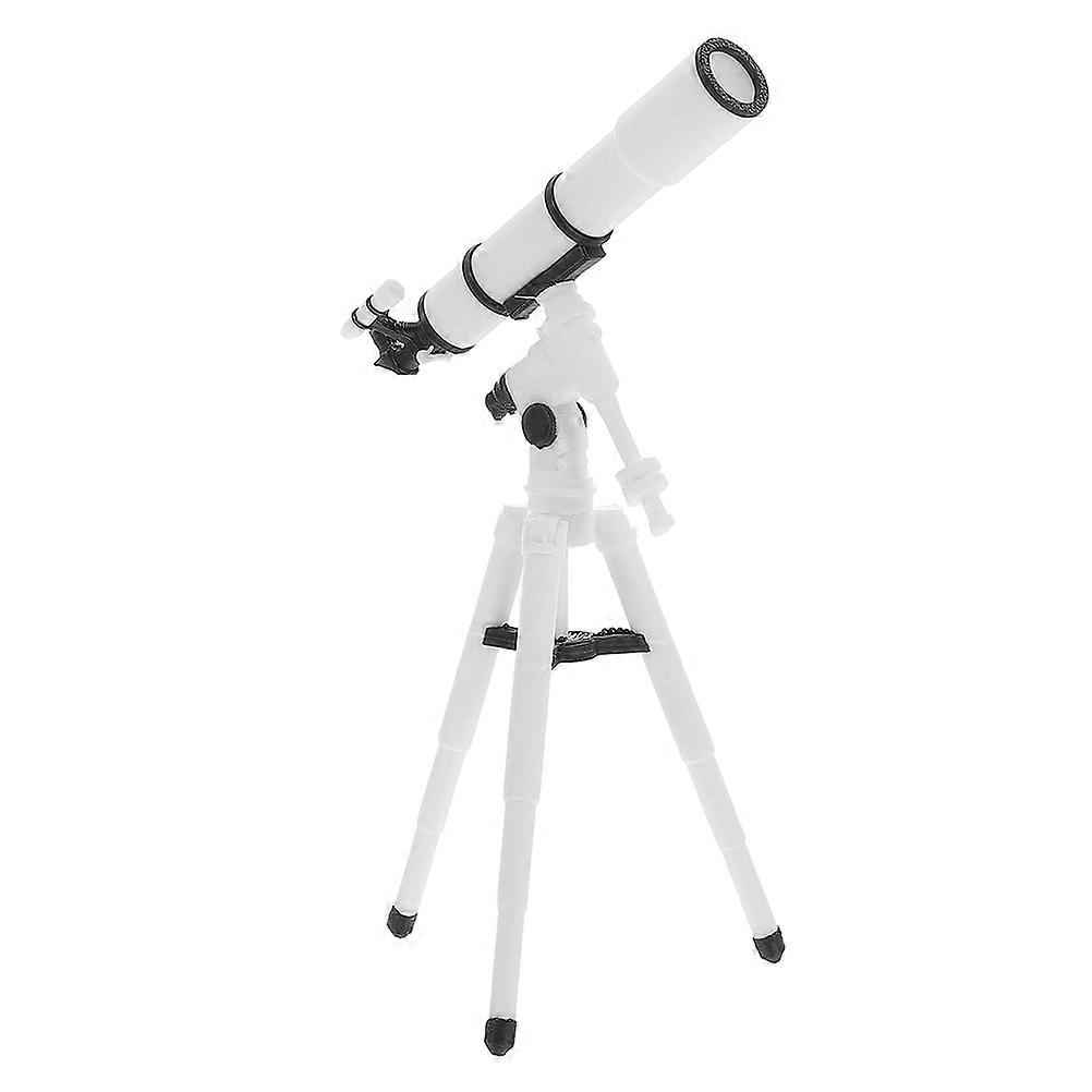 Desktop Mini Telescope Dollhouse Toy Accessory 1:20 Scale Realistic Design Plastic Model for Child Play 1Set