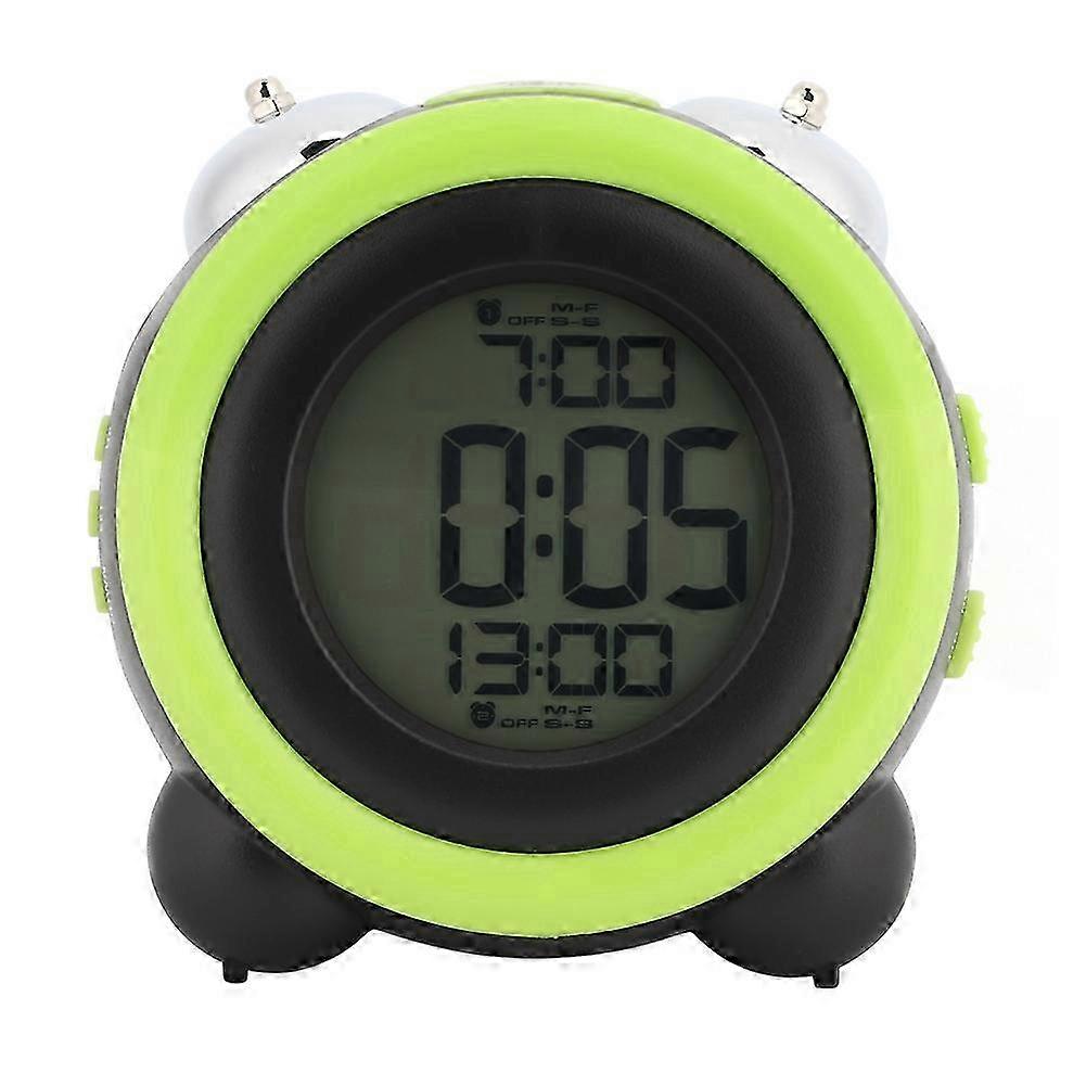 2025 LCD Color Screen Alarm Clock with Dual Bell for Bedroom Use