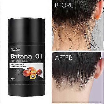 Batana Oil Hair Wax Stick, Portable Travel Hair Wax Stick, Hair Slick Back Stick, Anti-Frizz e Fly Away Hair Tamer, No Residue Hair Finishing Stick