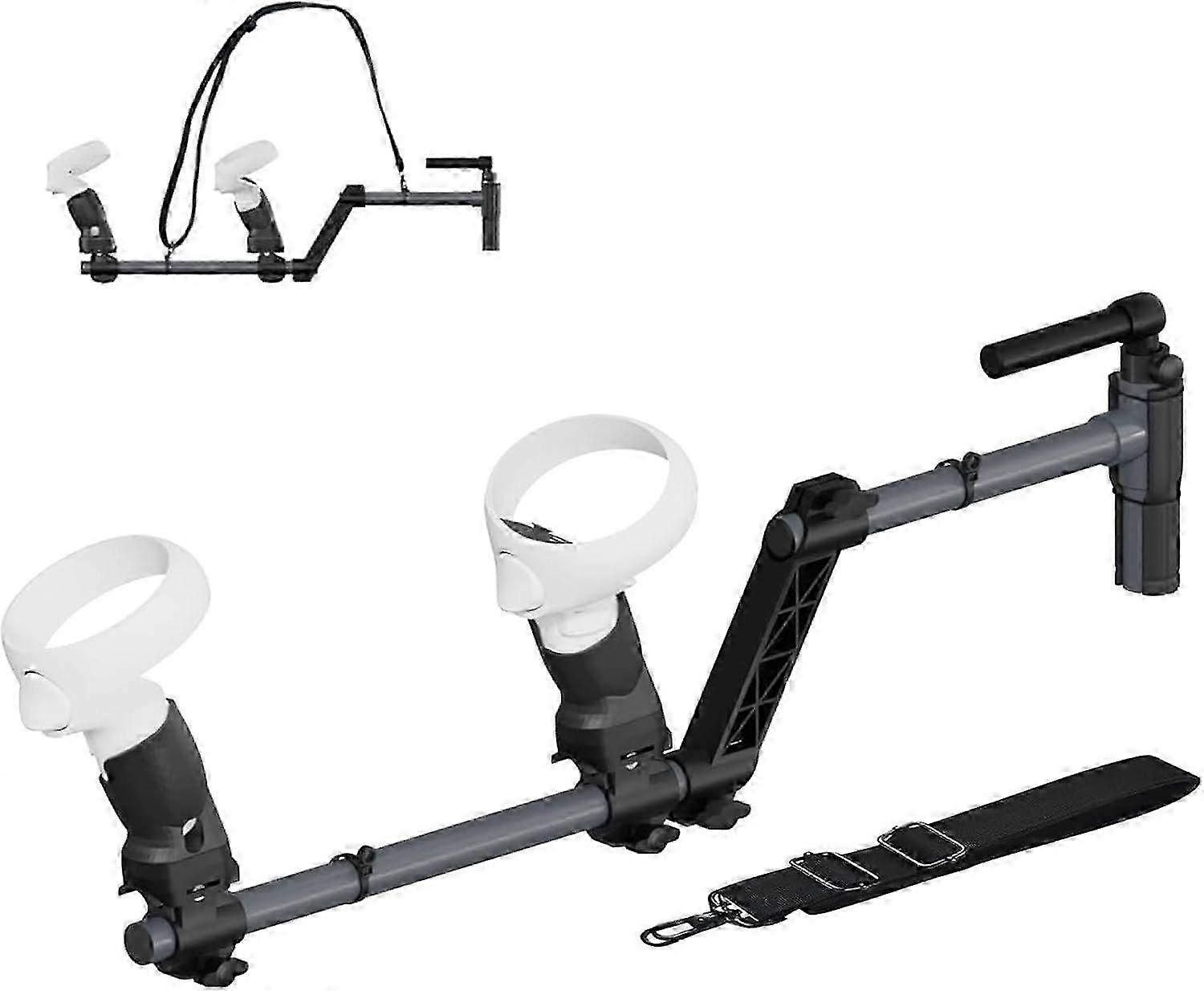 Lightweight Magnetic VR Gun Stock and Rifle Grip Controller Accessories for Meta Quest 2, Enhanced VR Gaming Experience with Adjustable Design