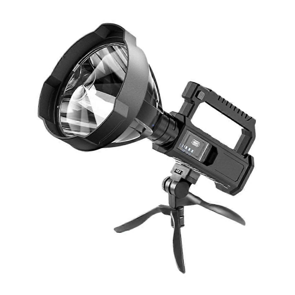 High Power LED Flashlight 1200mAh Long Range Beam with Battery Display Rainproof Handheld Light