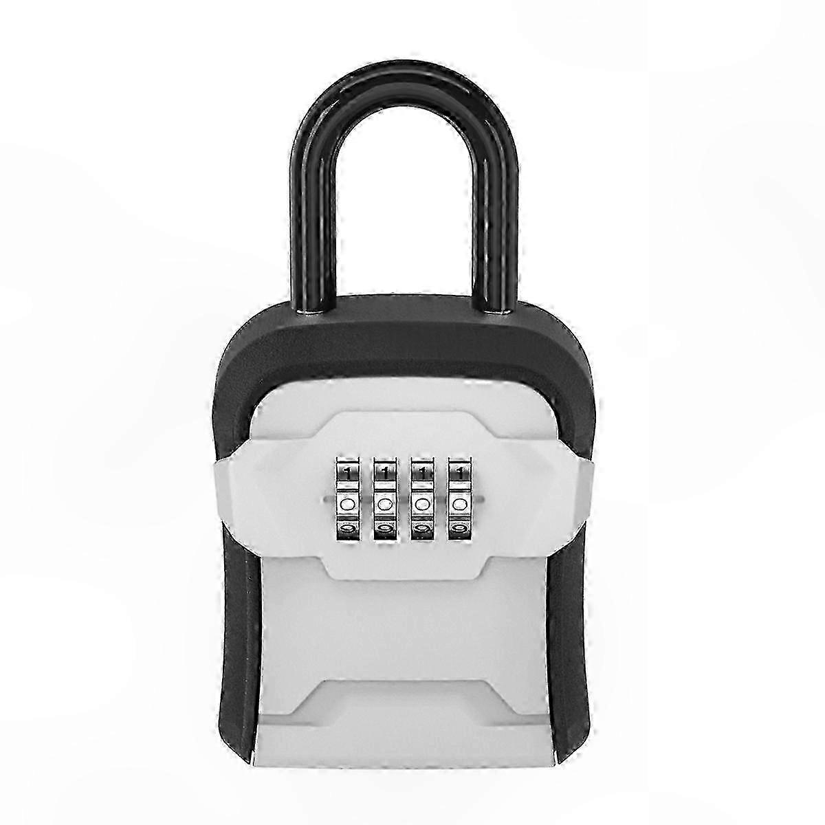 Portable Outdoor Key Lock Box with Combination, Wall Mounted Security Storage for Keys