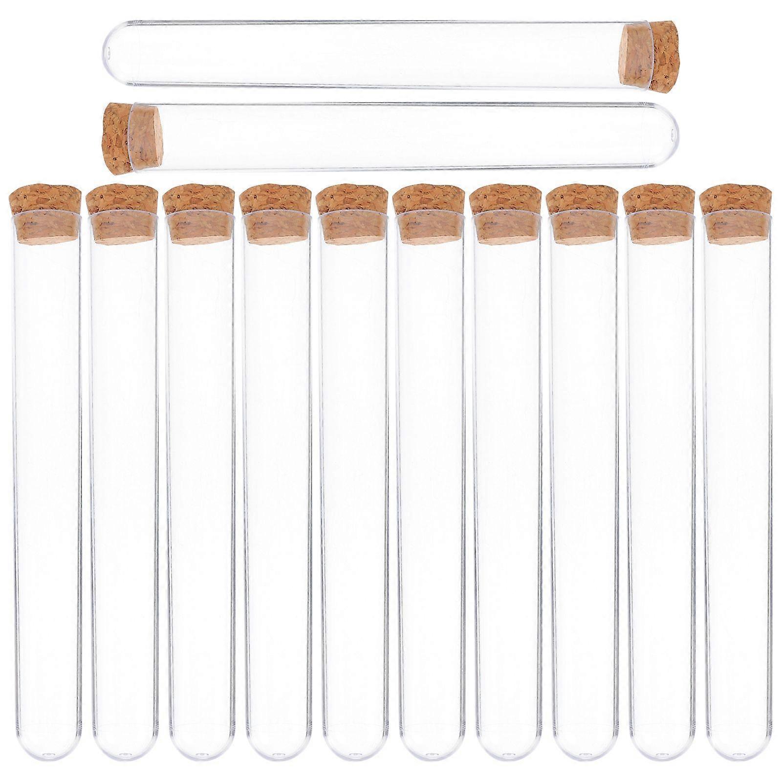 25pcs Small Test Tubes Sample Testing Tubes Liquids Storage Tubes with Cork Stopper