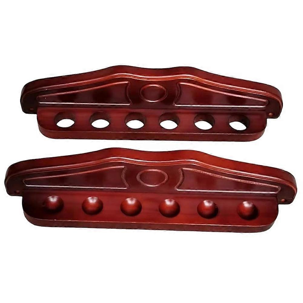 6 Wallmounted queues, wooden stand, pool cue holder, stand, billiards, pool queue stand, holds billiard accessories.