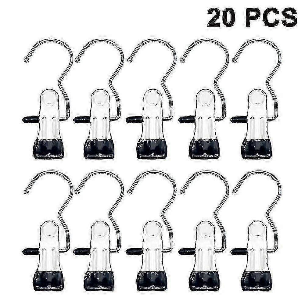 20 Pieces Clamp Hooks Boot Hanger Trouser Hangers Clothes Hanger