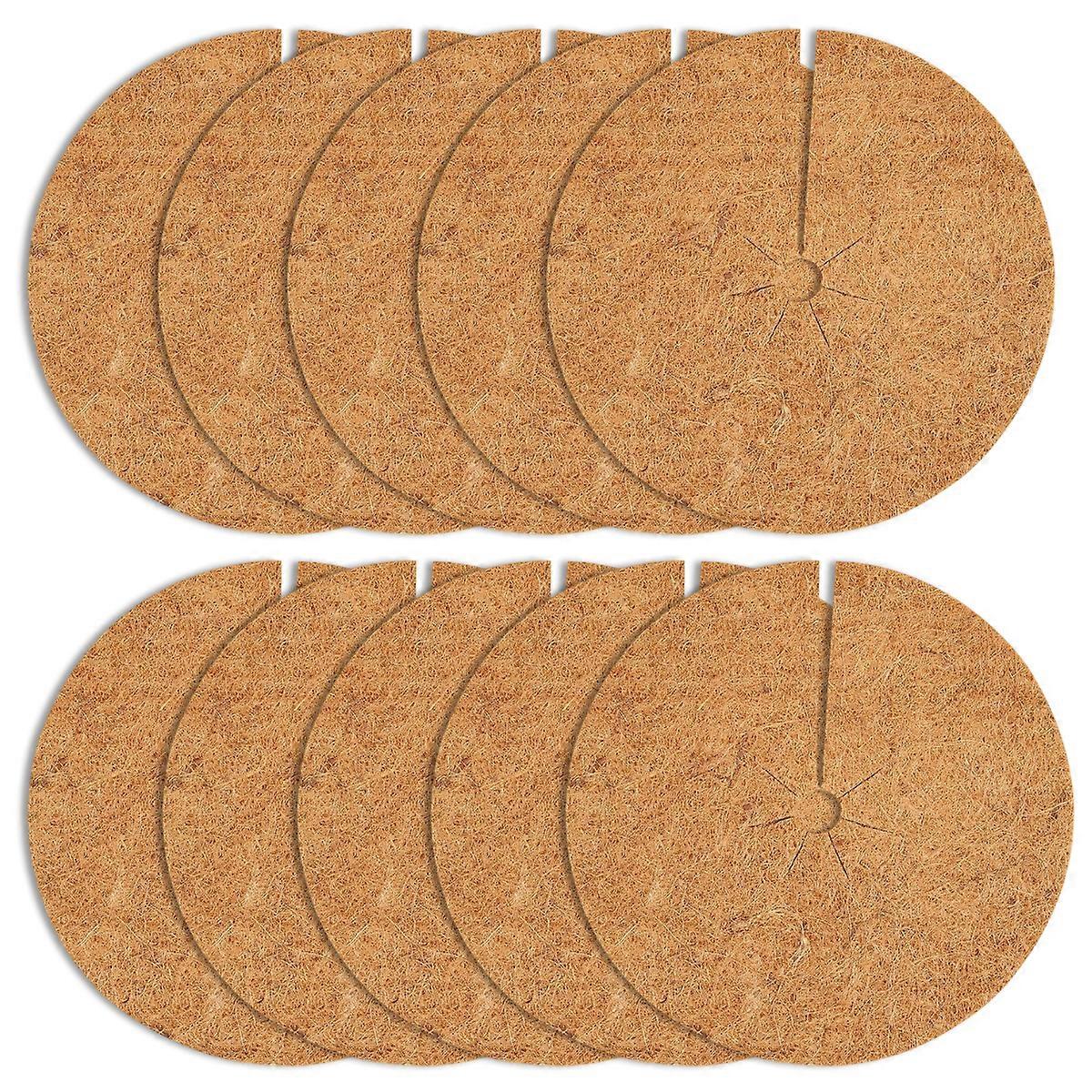 ココマット10枚、植物保護と冬保護のためのココマルチディスク付き冬用カバー