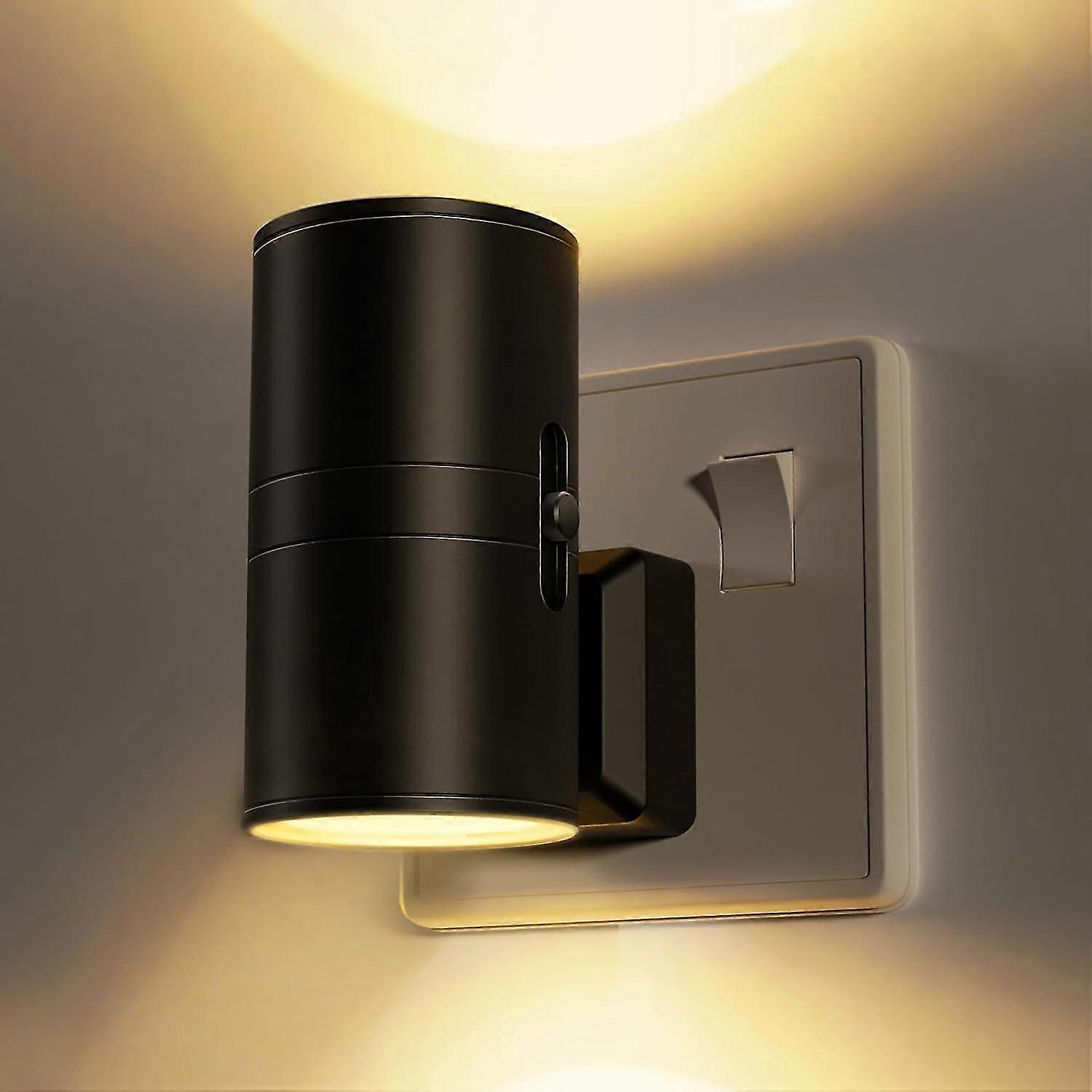 Night Light Plug in Wall, [1 Pack] Vintage Night Light with Dusk to Dawn Sensor, Adjustable Brightness 0 100LM, Warm White 3000K