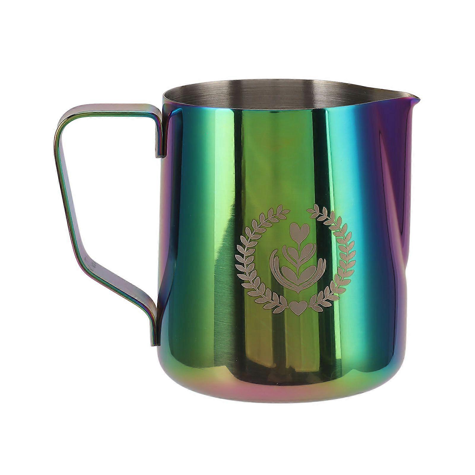 Brocca per schiuma di latte in acciaio inossidabile da 350 ml, tazza fumante con scala per la preparazione del caffè