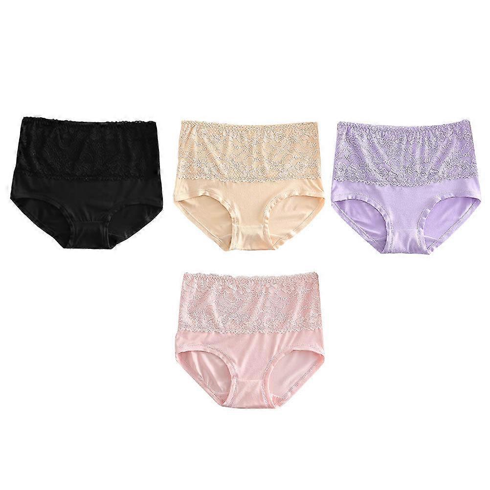 Comfortable Underpants Ladies Parties High Waist Assorted Color Breathable 4Set