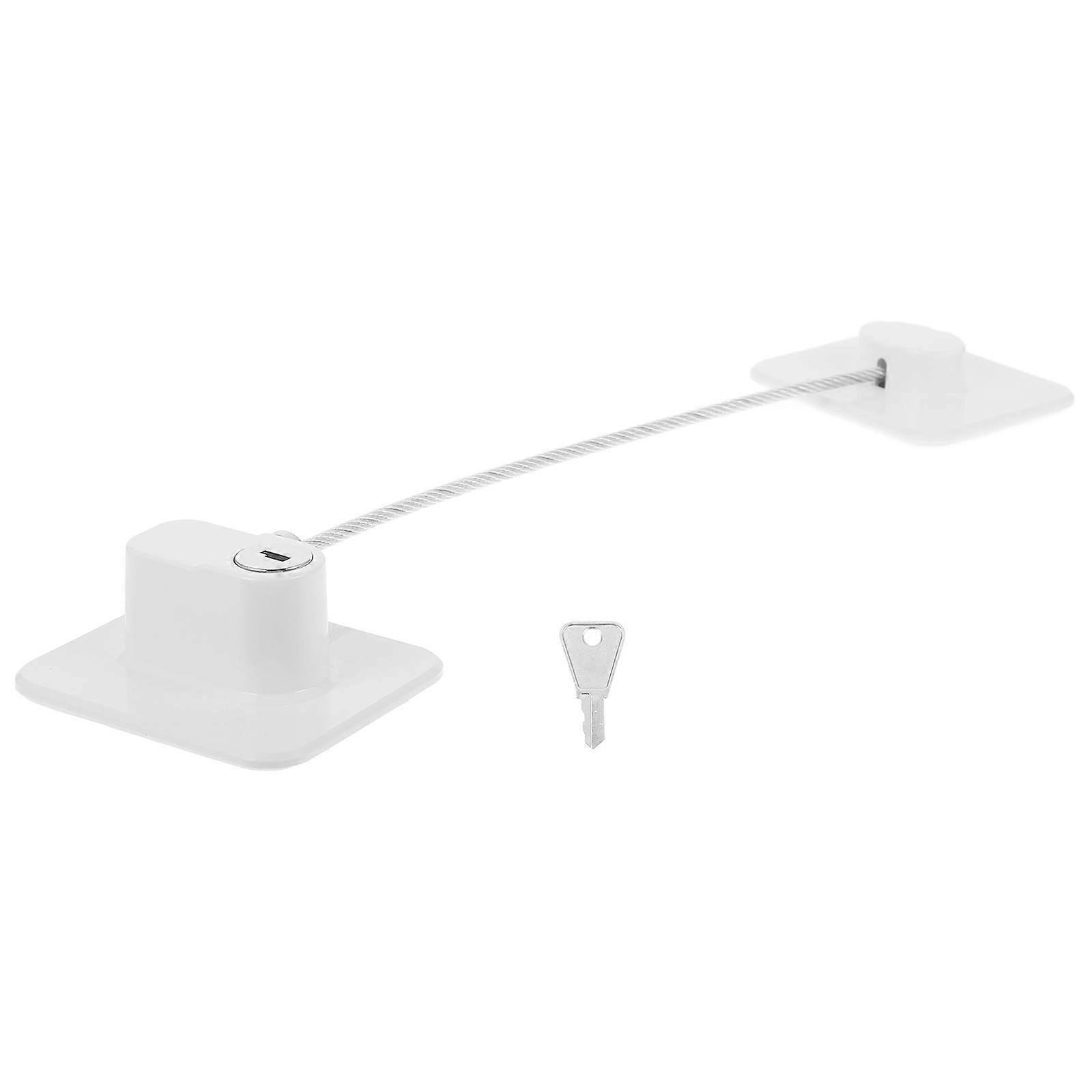 Refrigerator Lock Child Safety Home Use Abs White Adjustable Function 1 Set