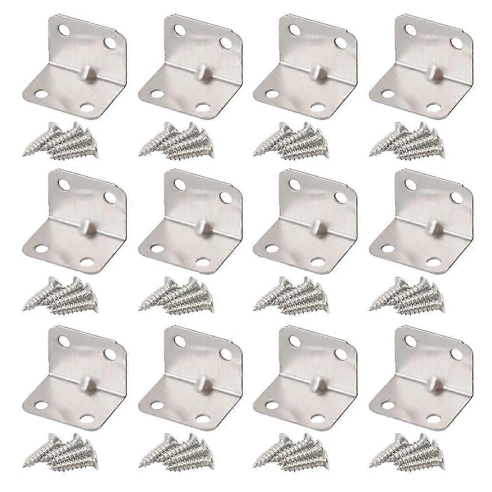 30pcs Stainless Steel Corner Braces Heavy Duty Angle Brackets for Shelf Support Furniture Reinforcement Durable Resistant Design