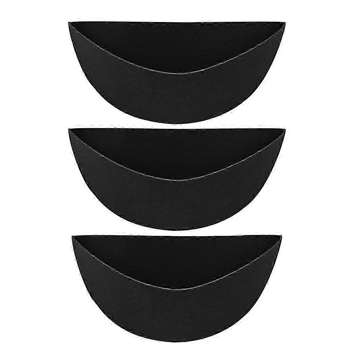 3PCS 14 Inch Half Round Planter Liners Fabric Plant Liners Half Circle Flower Basket Liners Replacement Felt Liner
