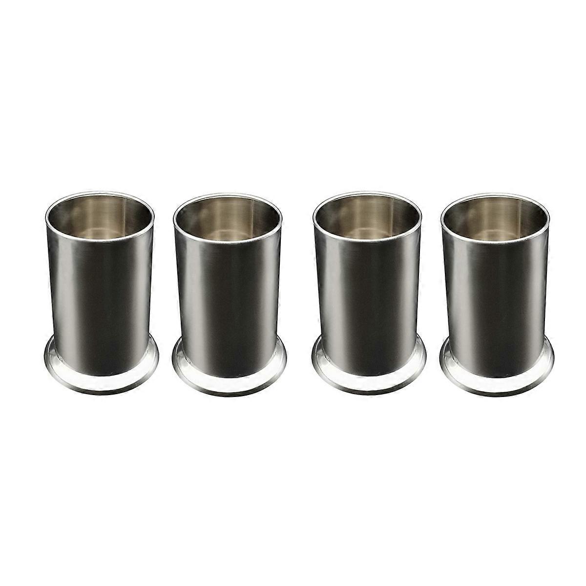 4X Stainless Steel Straw Holder, Counter-Top Straw Dispenser, Cutlery Organizer, Spoons Forks Chopst