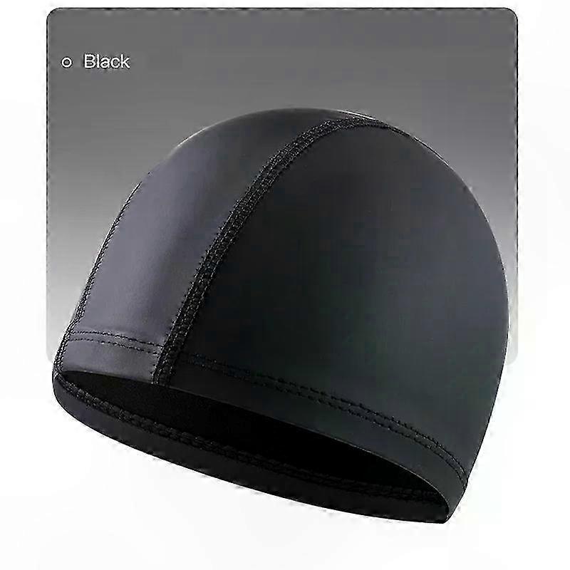 Waterproof Swim Cap for Adults - Solid Color Elastic Diving Hat for Pool, Bath, and Long Hair Protection