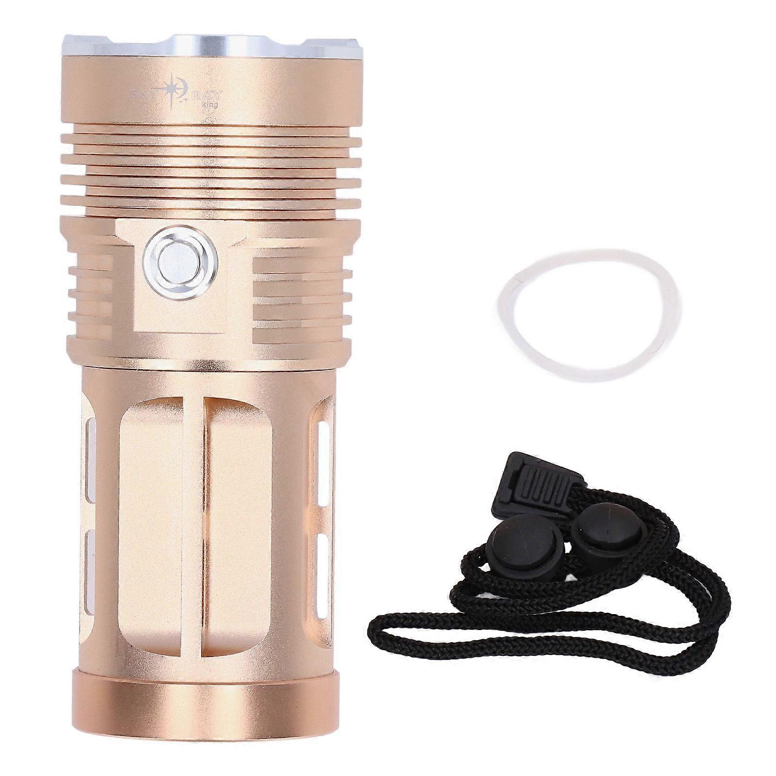 LED Flashlight 8000LM Brightness Protective Function Aluminum Alloy Barrel Portable Zoom Flashlight