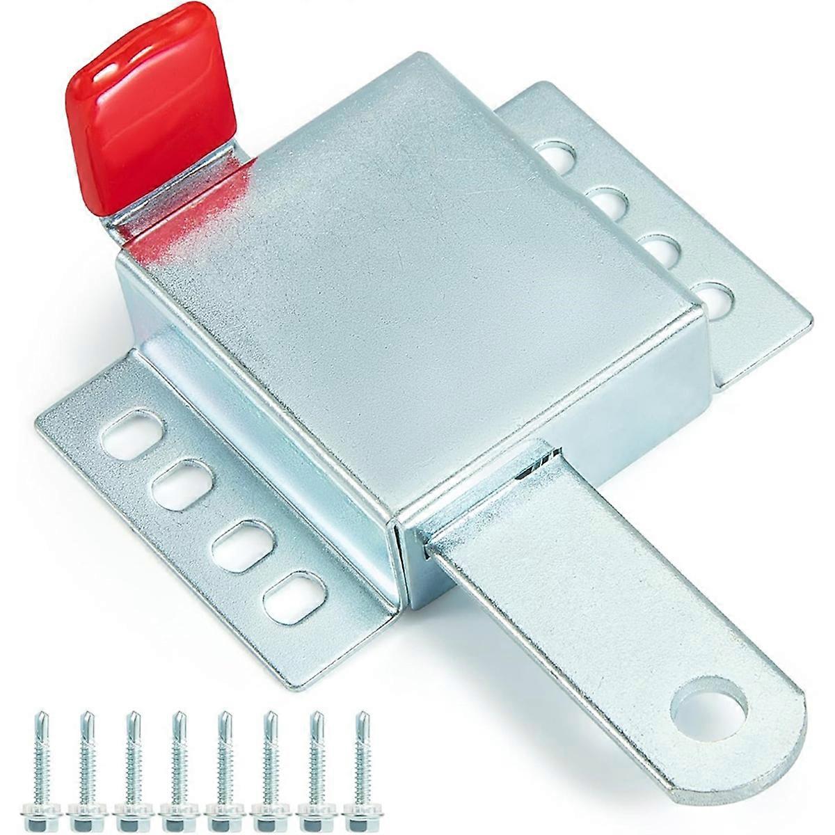 Heavy Duty Garage Door Lock, Galvanized Steel Garage Door Locking Slide Latch for Most Garage Doors