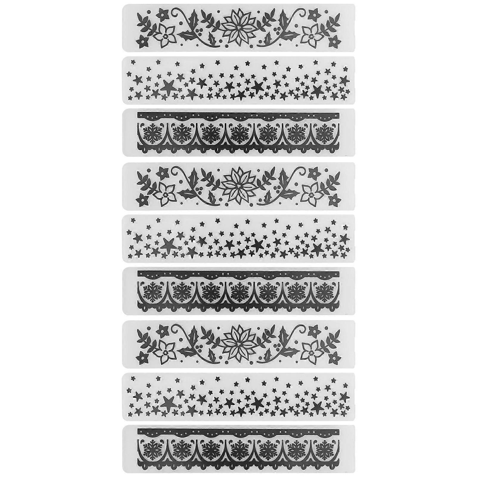 9Pcs Embossing Folder DIY Plastic ConcaveConvex Embossed Template Paper Crafts for Card Scrapbook
