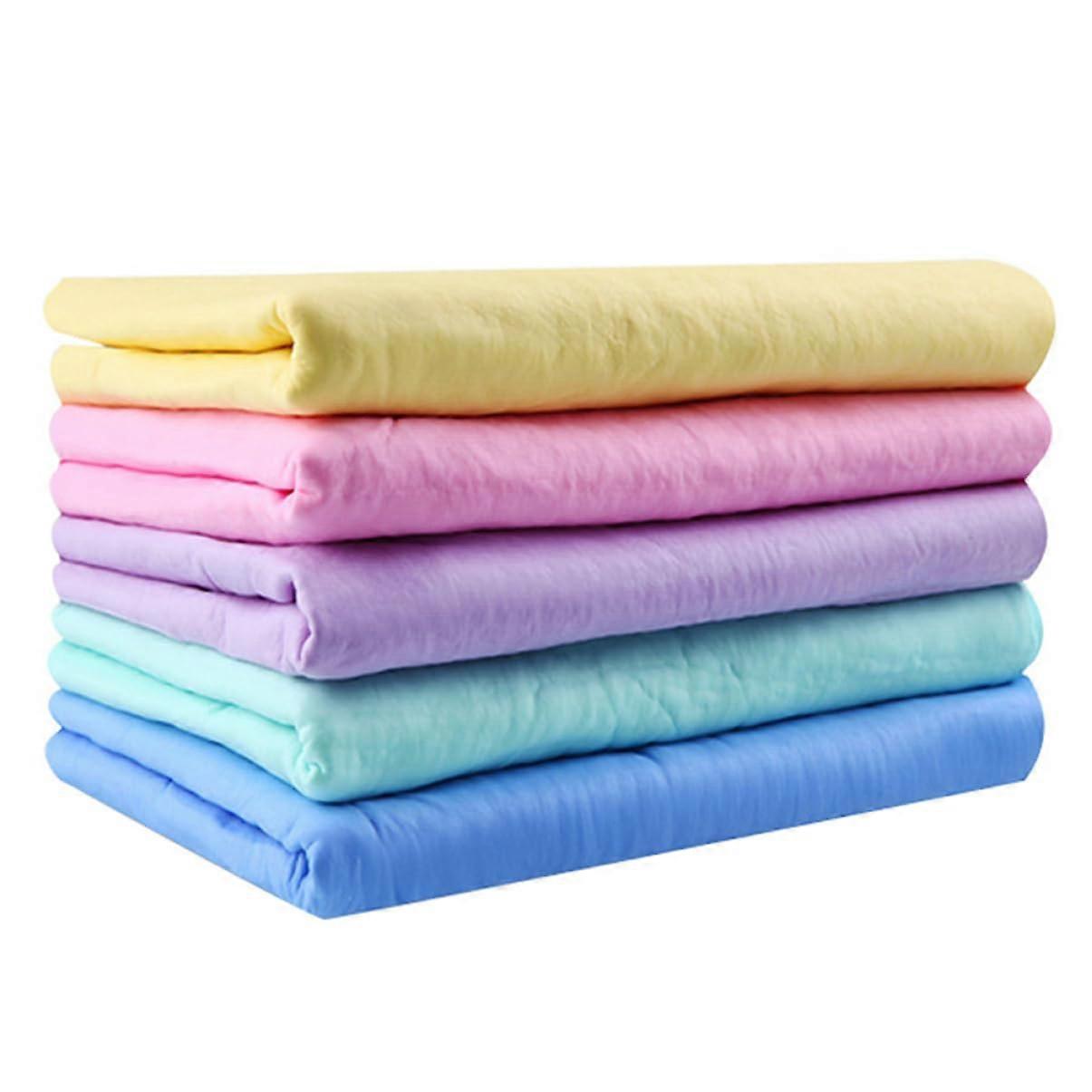 Pet Towel 5Pcs Super Absorbent Pva Bath Towels For Dogs And Cats Quick Drying Machine Washable Reusable Random Color