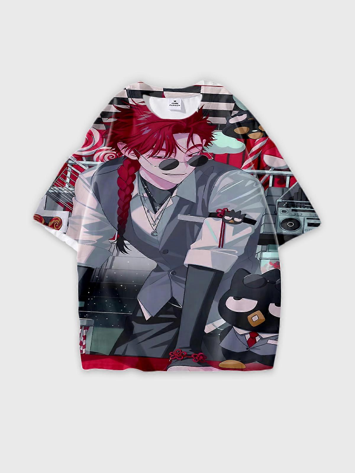 T-Shirt Short Sleeve Round Neck, Summer Casual Loose Graphic Tee, Unisex The Link Click W589