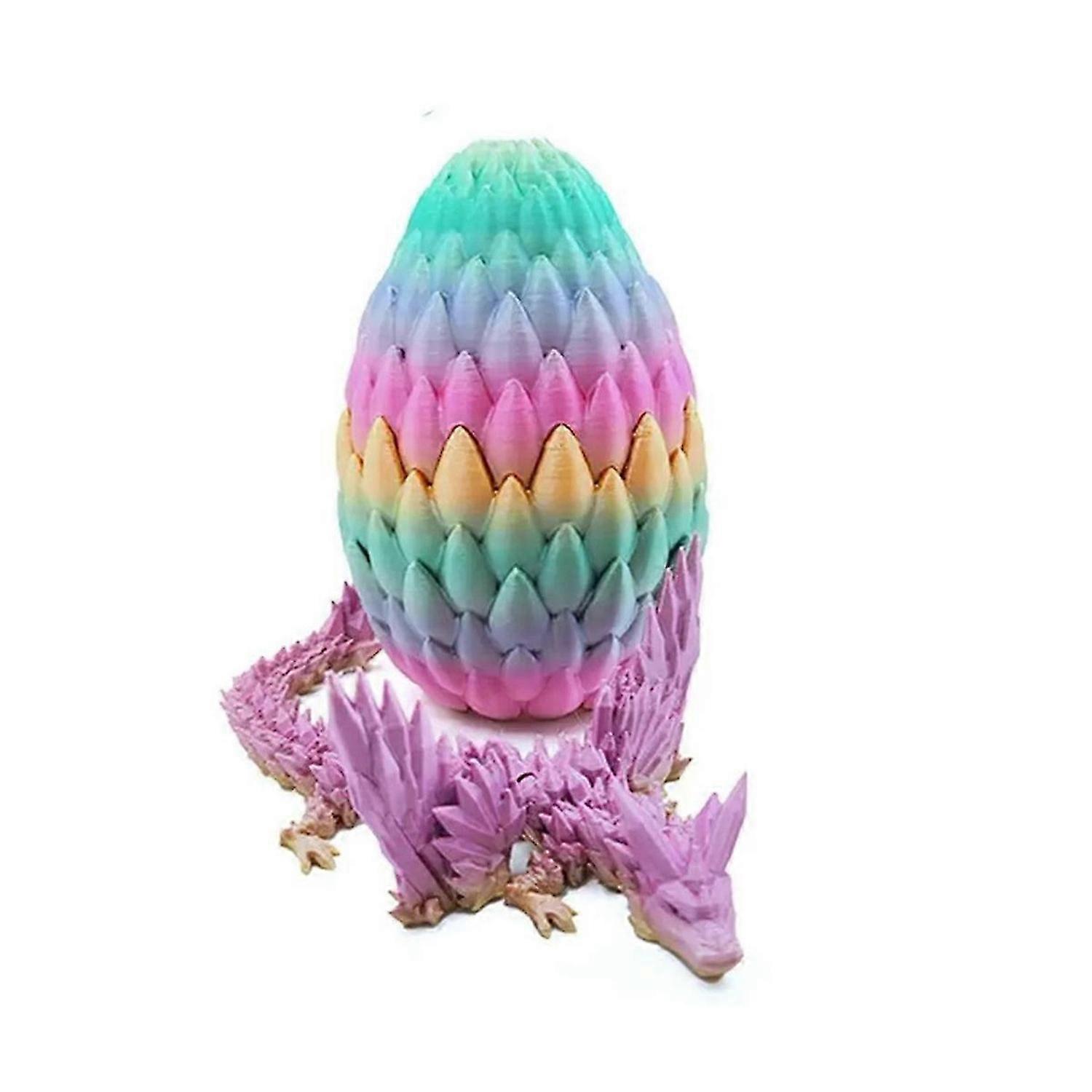 3D Dragon Egg Inside Articulated Crystal Dragon in Egg Home Decor