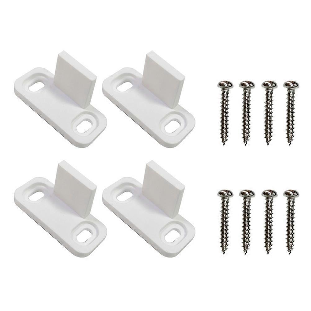 Sliding Barn Door Floor Guides for Prevent Swinging Out 8Sets White Hardware