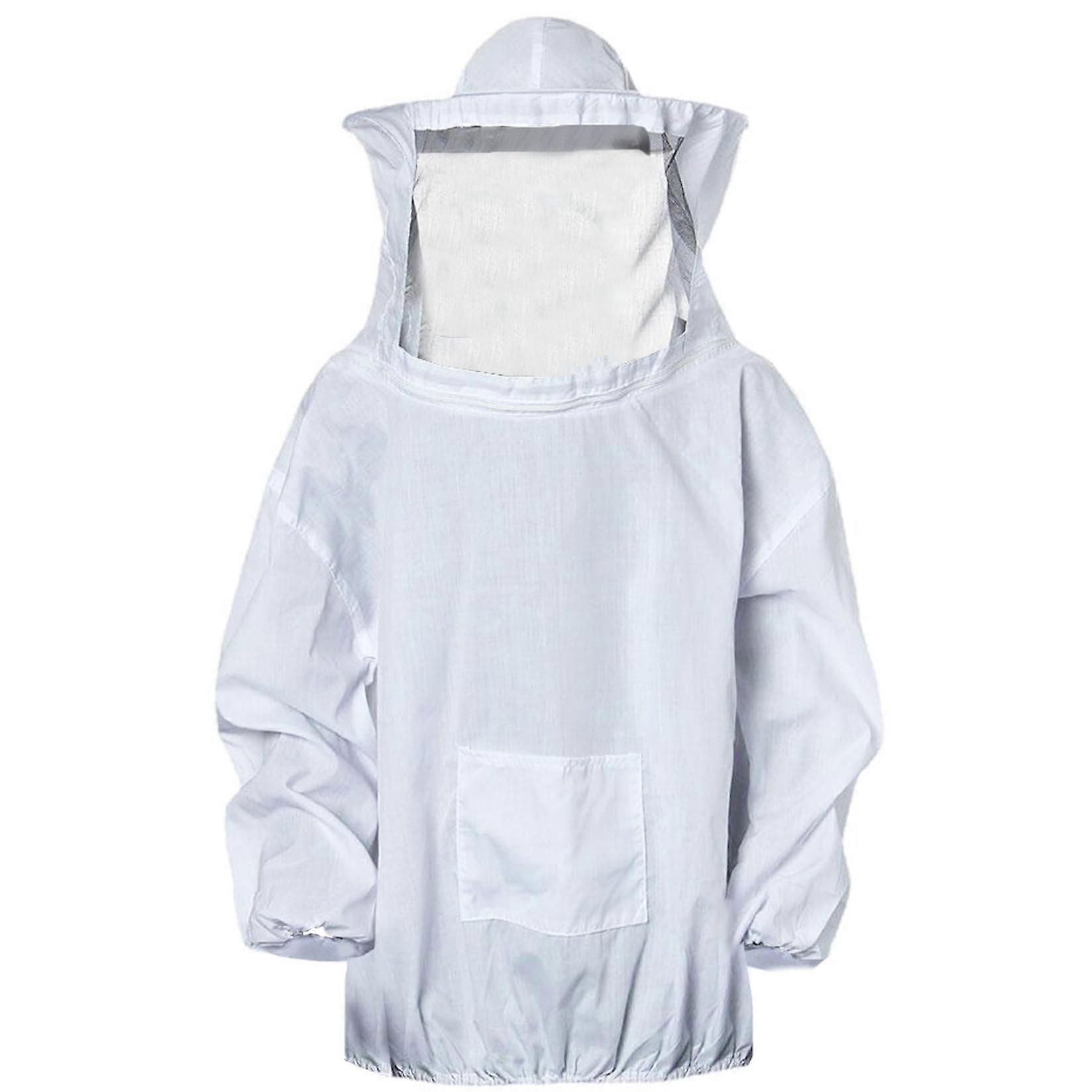 Beekeeping Suit Practical Portable Lightweight Breathable Bee Jacket With Veil Hat Size SXXL CottonPolyester Men Women