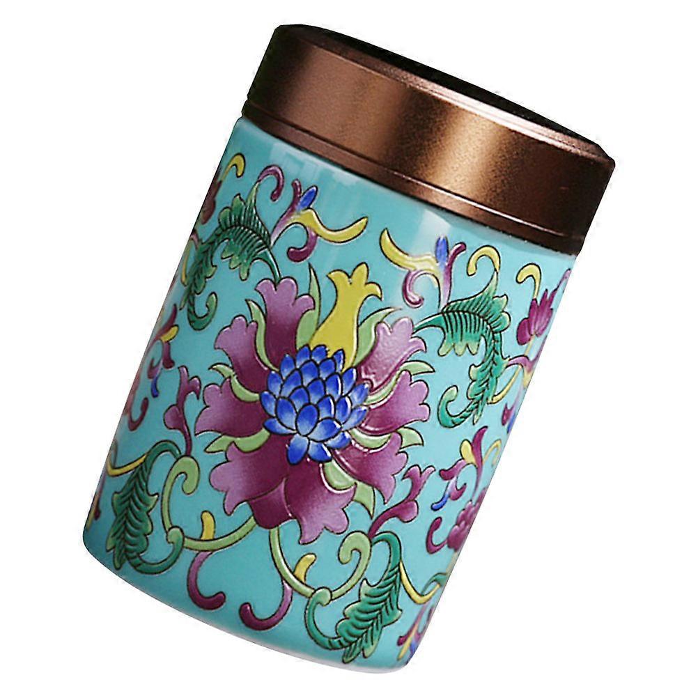 Ceramic Tea-Leaf Jar Portable Holder for Storage Sealed Container